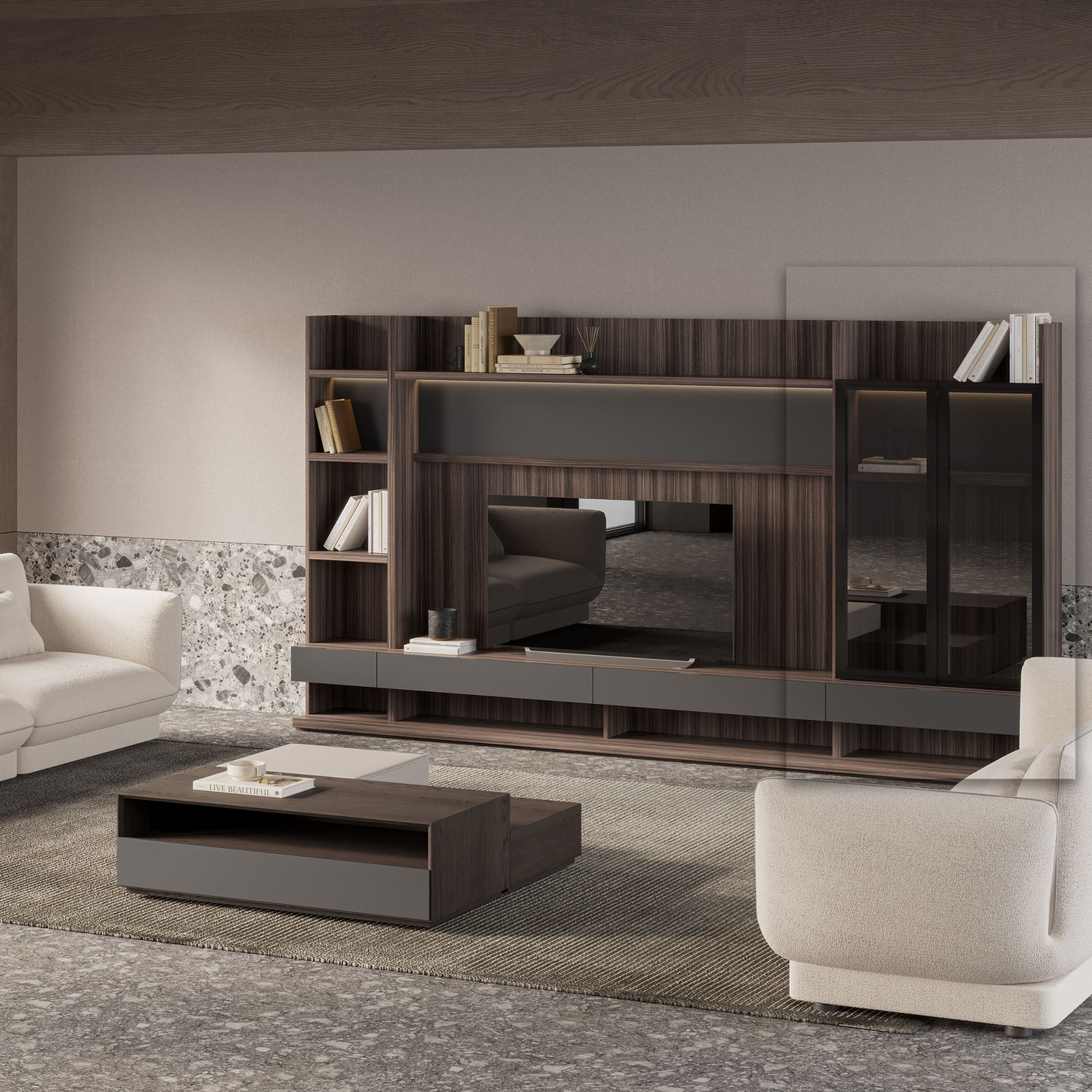 Lipa Glass Door Block Module - Modular TV / Wall Unit YOLIPA-GDB -  Bookcases | وحدة الباب الزجاجي من ليبا - وحدة تلفزيون / حائط معيارية - ebarza Furniture UAE | Shop Modern Furniture in Abu Dhabi & Dubai - مفروشات ايبازرا في الامارات | تسوق اثاث عصري وديكورات مميزة في دبي وابوظبي