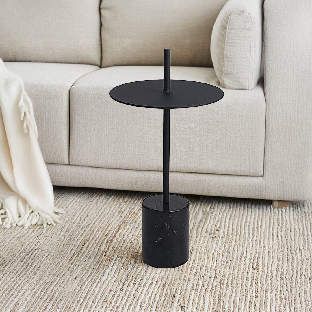 Espoo Marble Side Table Ct8684-32B-Bk -  Side Tables - ebarza Furniture UAE | Shop Modern Furniture in Abu Dhabi & Dubai - مفروشات ايبازرا في الامارات | تسوق اثاث عصري وديكورات مميزة في دبي وابوظبي