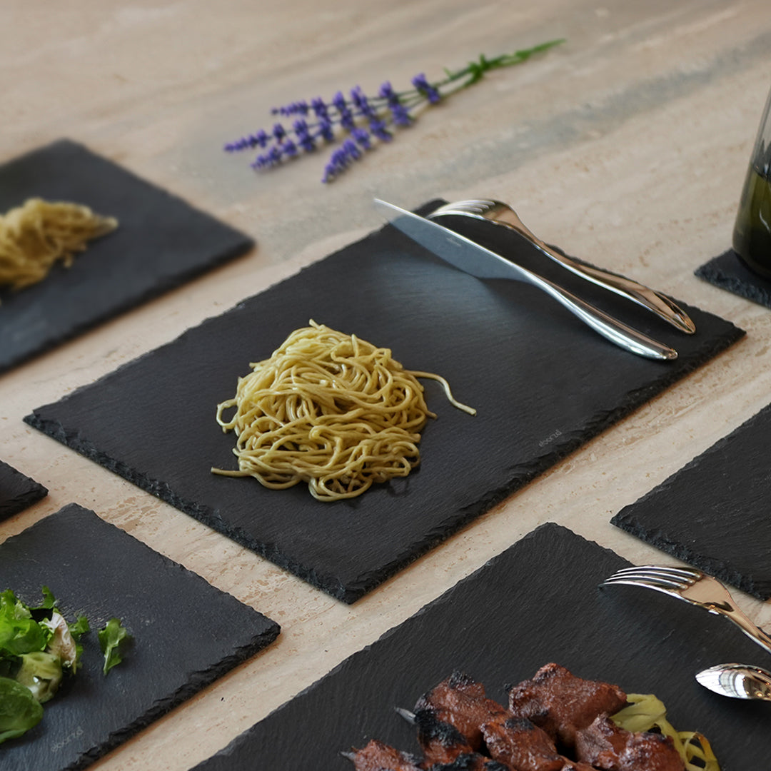 Slate Serving Board Rough Chipped Edges 26x16cm - CKPL2616B -  Trays - ebarza Furniture UAE | Shop Modern Furniture in Abu Dhabi & Dubai - مفروشات ايبازرا في الامارات | تسوق اثاث عصري وديكورات مميزة في دبي وابوظبي