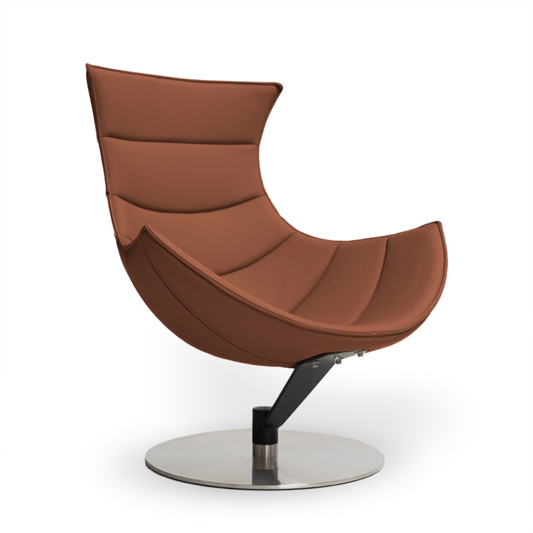 JIATAI SWIVEL Lounge Chair F-2039-Clay -  Lounge Chairs - ebarza Furniture UAE | Shop Modern Furniture in Abu Dhabi & Dubai - مفروشات ايبازرا في الامارات | تسوق اثاث عصري وديكورات مميزة في دبي وابوظبي
