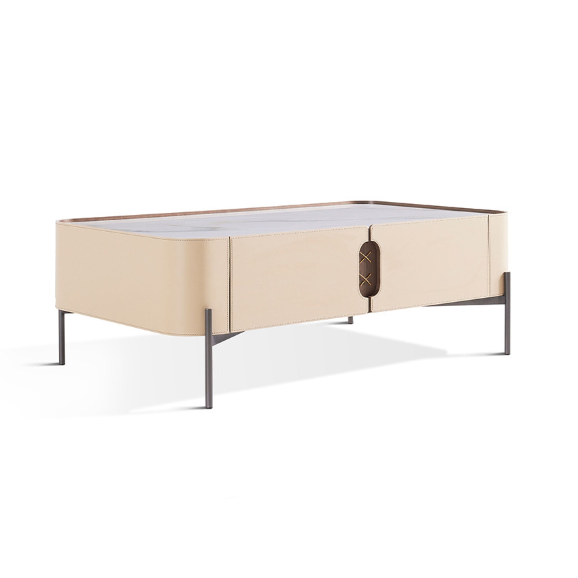 Stitch Saddle Leather Cabinet / Besdside table MLL-D41 -  Cabinets | خزانة جلدية سرج غرزة / طاولة بجانب السرير - ebarza Furniture UAE | Shop Modern Furniture in Abu Dhabi & Dubai - مفروشات ايبازرا في الامارات | تسوق اثاث عصري وديكورات مميزة في دبي وابوظبي