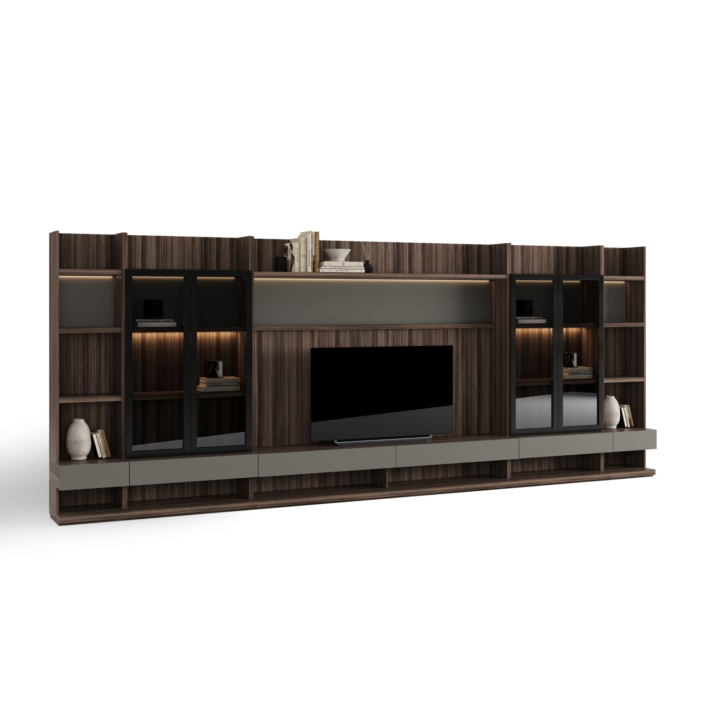 Lipa Glass Door Block Module - Modular TV / Wall Unit YOLIPA-GDB -  Bookcases - ebarza Furniture UAE | Shop Modern Furniture in Abu Dhabi & Dubai - مفروشات ايبازرا في الامارات | تسوق اثاث عصري وديكورات مميزة في دبي وابوظبي