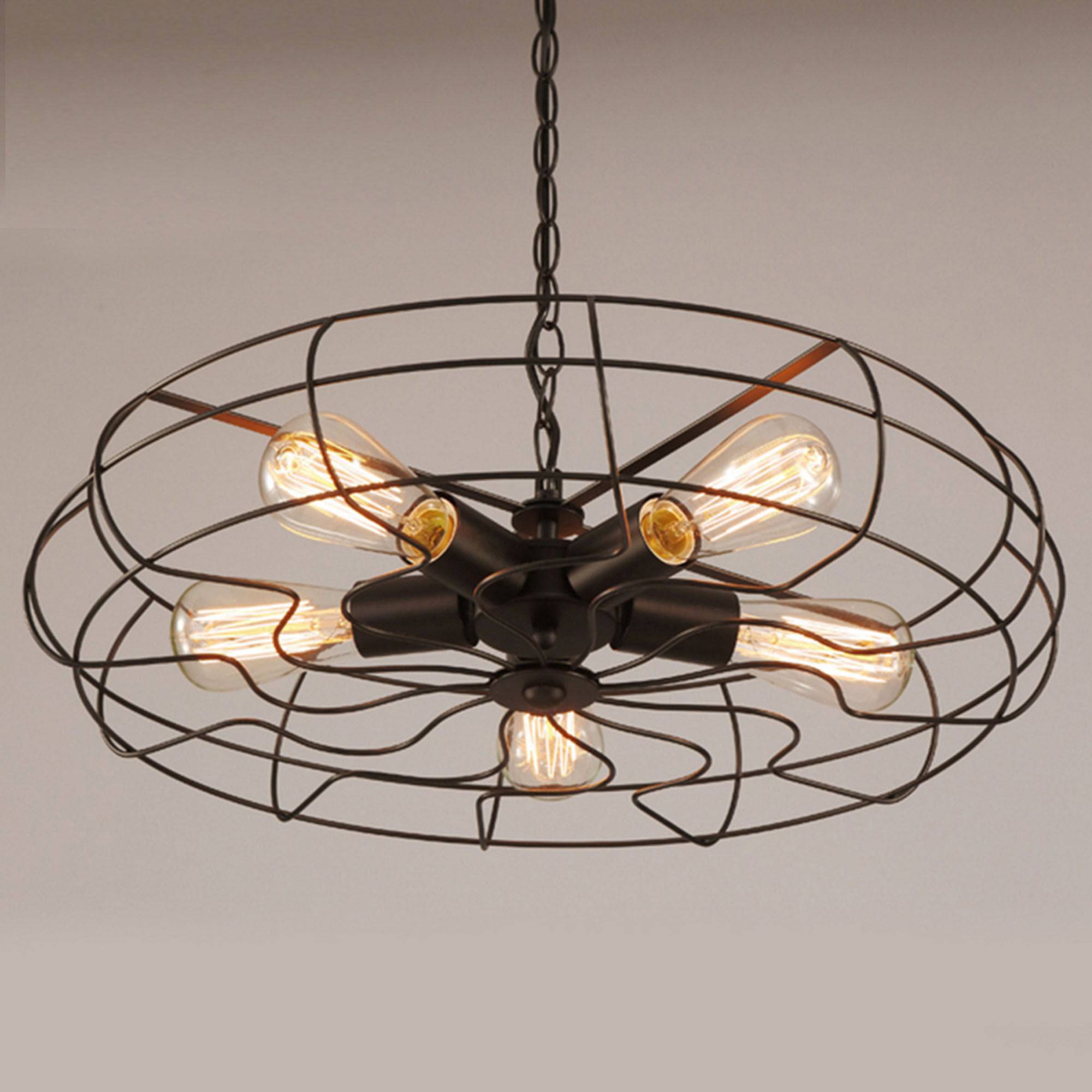 5 Heads Industrial Fan  Pendant  Lamp  Cy-Dd-099 -  Pendant Lamps - ebarza Furniture UAE | Shop Modern Furniture in Abu Dhabi & Dubai - مفروشات ايبازرا في الامارات | تسوق اثاث عصري وديكورات مميزة في دبي وابوظبي