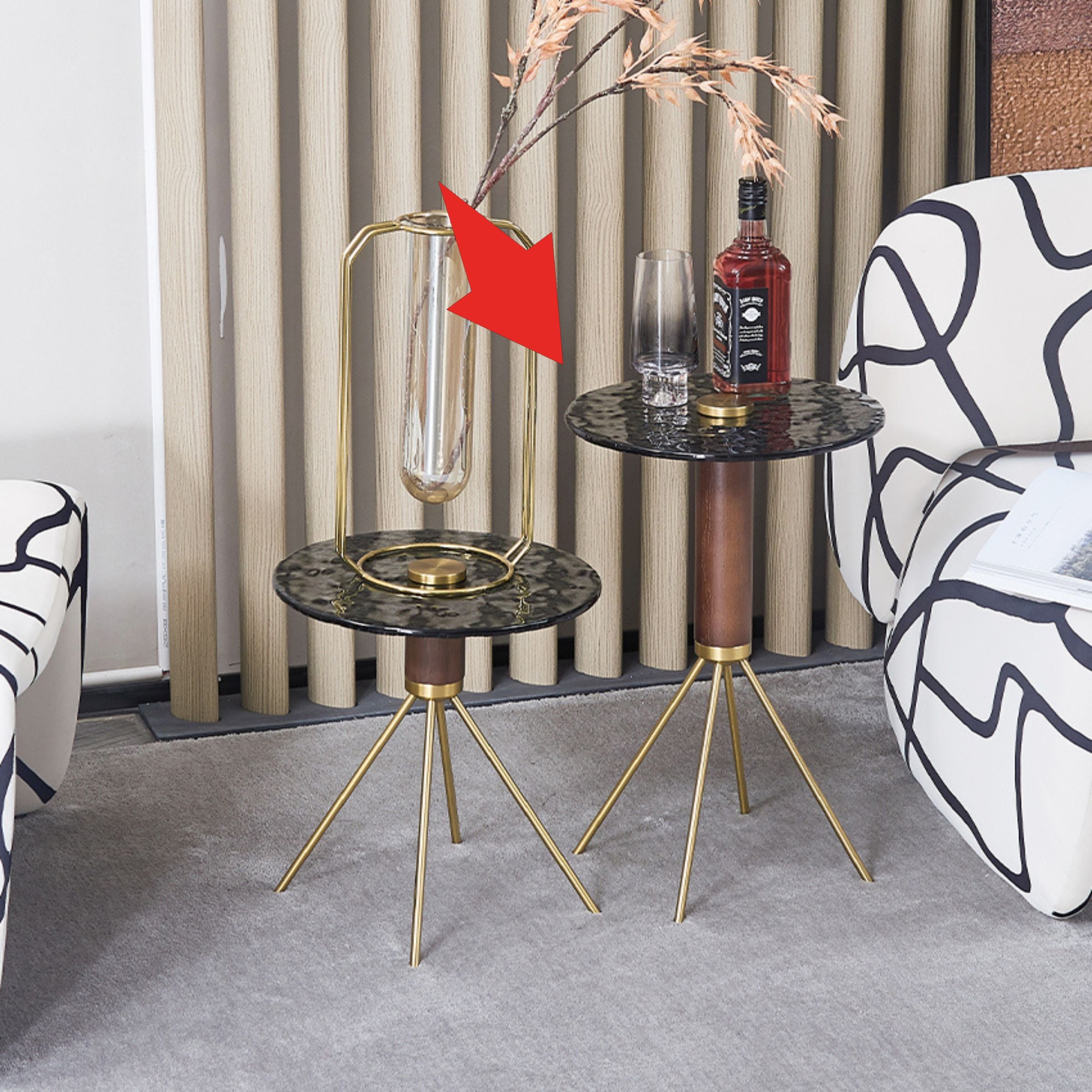 Lama Side Table 53 cm MLL-D62 -  Side Tables | طاولة جانبية لاما 53 سم - ebarza Furniture UAE | Shop Modern Furniture in Abu Dhabi & Dubai - مفروشات ايبازرا في الامارات | تسوق اثاث عصري وديكورات مميزة في دبي وابوظبي