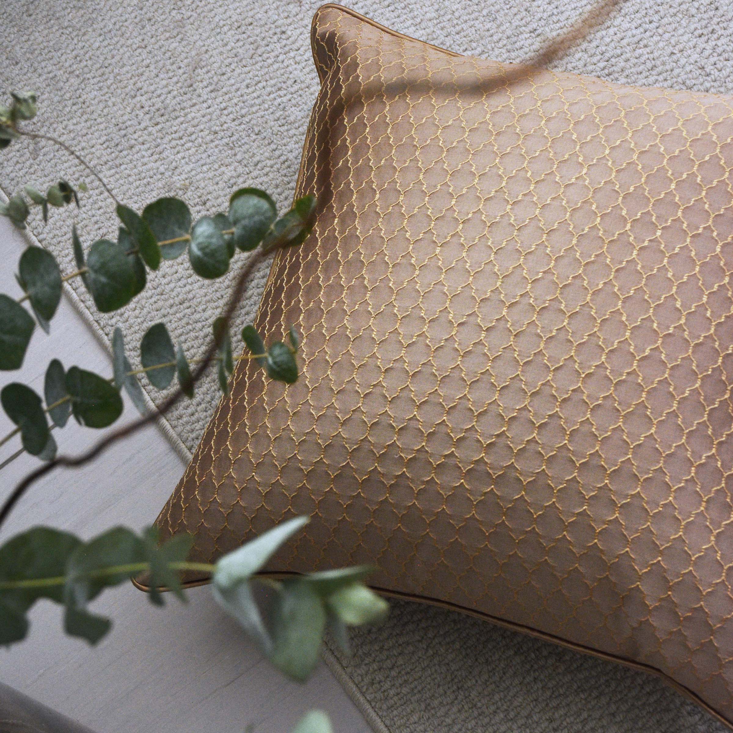 60*60 Scarlett  Jacquard Cushion - ECC067 -  Cushions - ebarza Furniture UAE | Shop Modern Furniture in Abu Dhabi & Dubai - مفروشات ايبازرا في الامارات | تسوق اثاث عصري وديكورات مميزة في دبي وابوظبي