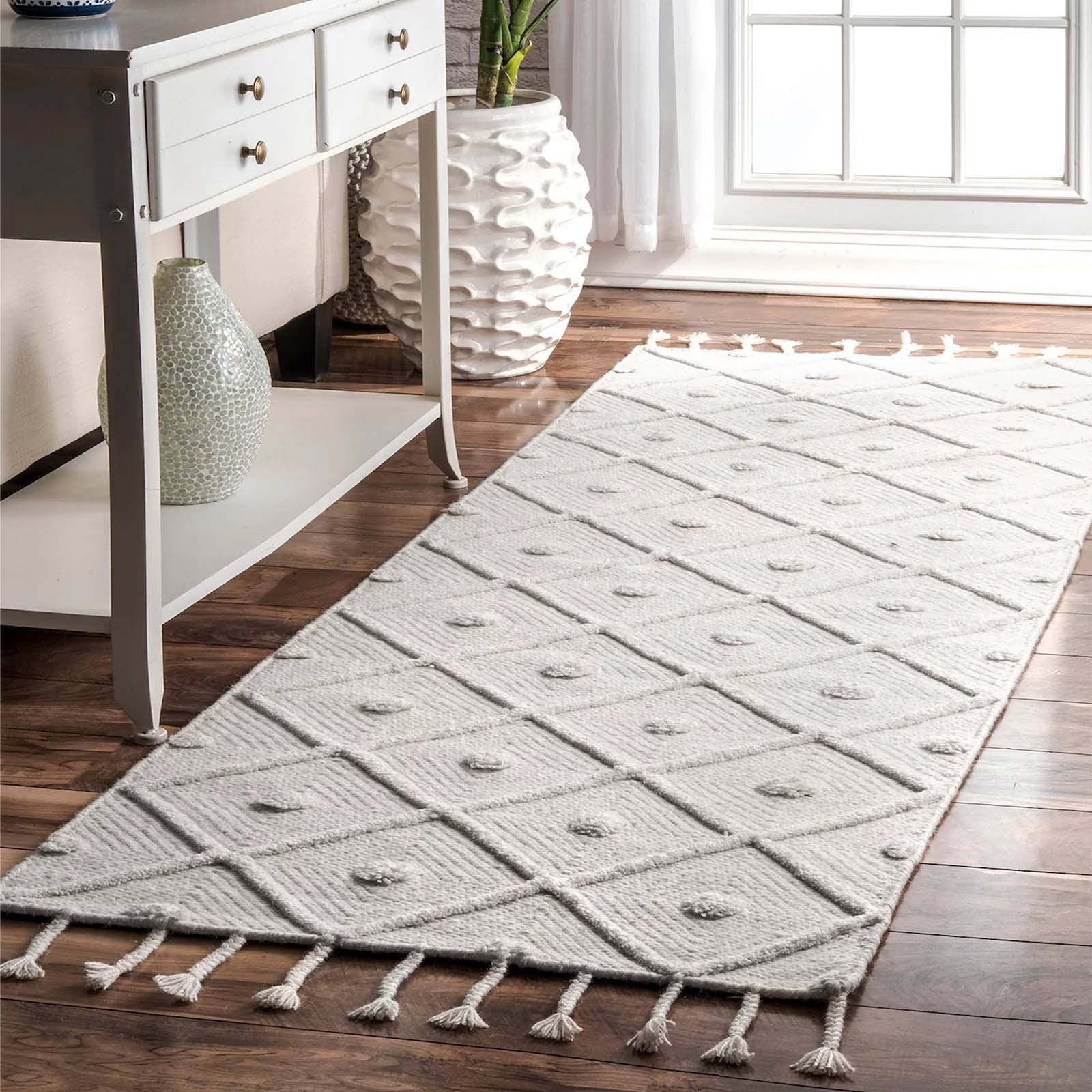 60X90 Cm Amaka Handmade Wool Rug Amk-07-Xs -  Rugs - ebarza Furniture UAE | Shop Modern Furniture in Abu Dhabi & Dubai - مفروشات ايبازرا في الامارات | تسوق اثاث عصري وديكورات مميزة في دبي وابوظبي