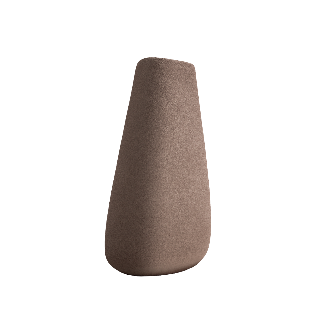 Pre-order 35 Days Delivery - Set Of 3 Outdoor/Indoor Fiberglass Concrete Planter Box Xk-8177A+B+C - Coffee Brown -  Planter Boxes - ebarza Furniture UAE | Shop Modern Furniture in Abu Dhabi & Dubai - مفروشات ايبازرا في الامارات | تسوق اثاث عصري وديكورات مميزة في دبي وابوظبي