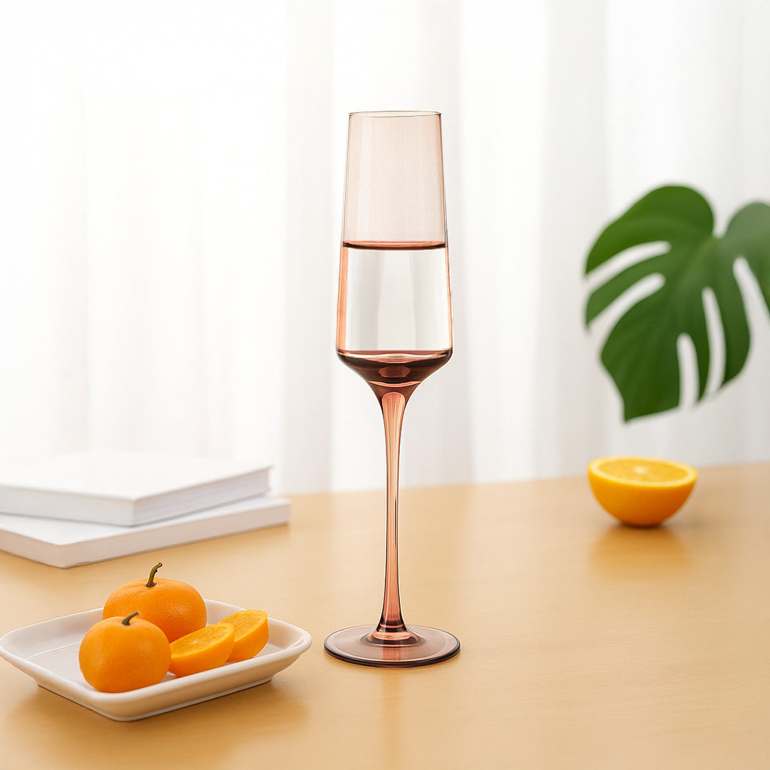 Solid Brown Flute - 23317A -  Drinkware - ebarza Furniture UAE | Shop Modern Furniture in Abu Dhabi & Dubai - مفروشات ايبازرا في الامارات | تسوق اثاث عصري وديكورات مميزة في دبي وابوظبي