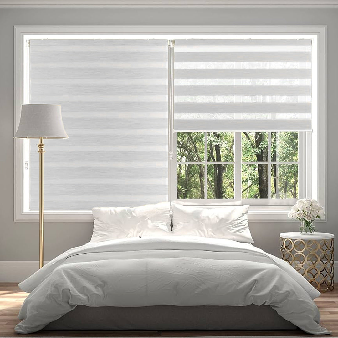 Zebra Blinds - Small BK18804-Small 110cm -  Curtains & Drapes - ebarza Furniture UAE | Shop Modern Furniture in Abu Dhabi & Dubai - مفروشات ايبازرا في الامارات | تسوق اثاث عصري وديكورات مميزة في دبي وابوظبي