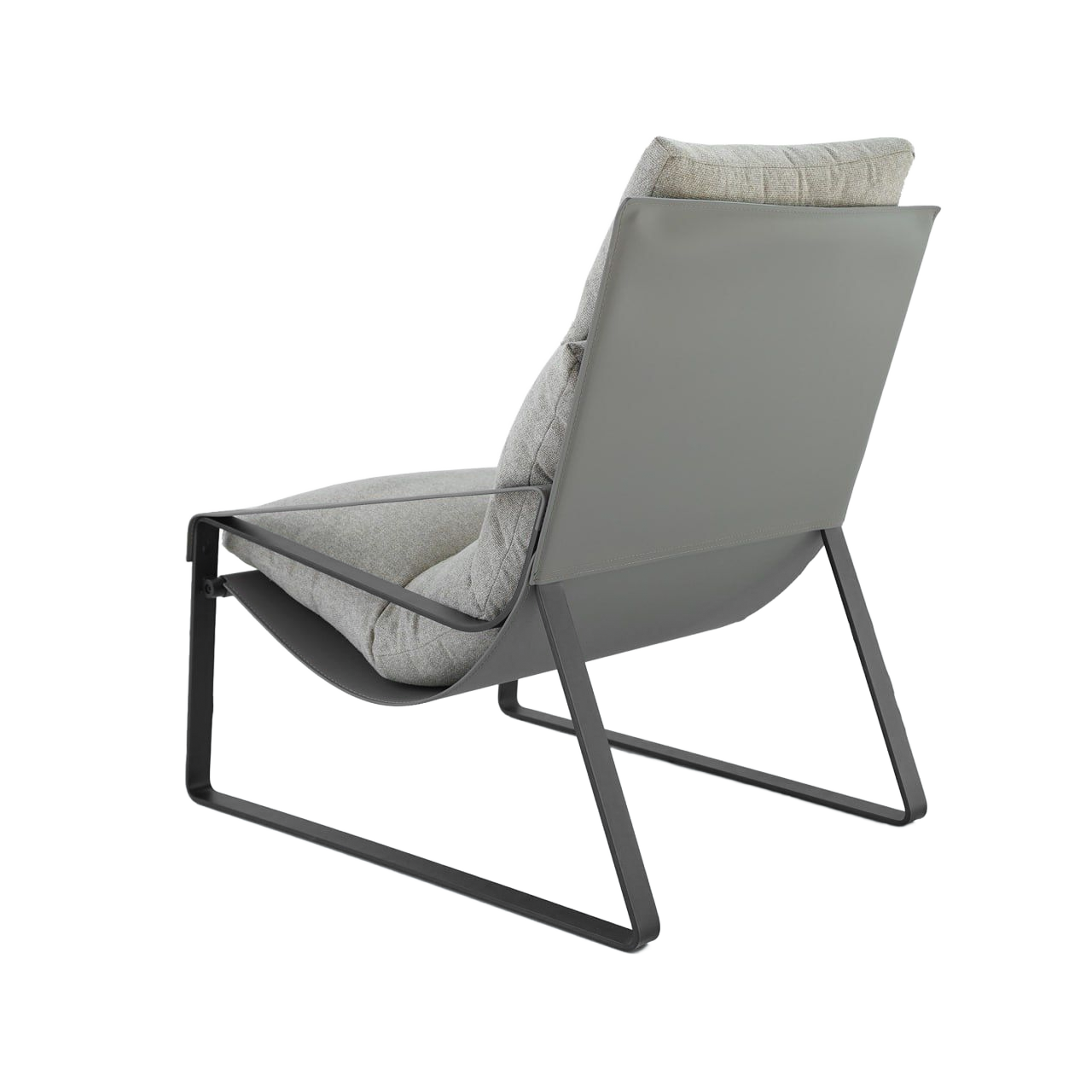 Claude Saddle Leather Lounge Chair MLL-A05/GRY -  Lounge Chairs - ebarza Furniture UAE | Shop Modern Furniture in Abu Dhabi & Dubai - مفروشات ايبازرا في الامارات | تسوق اثاث عصري وديكورات مميزة في دبي وابوظبي