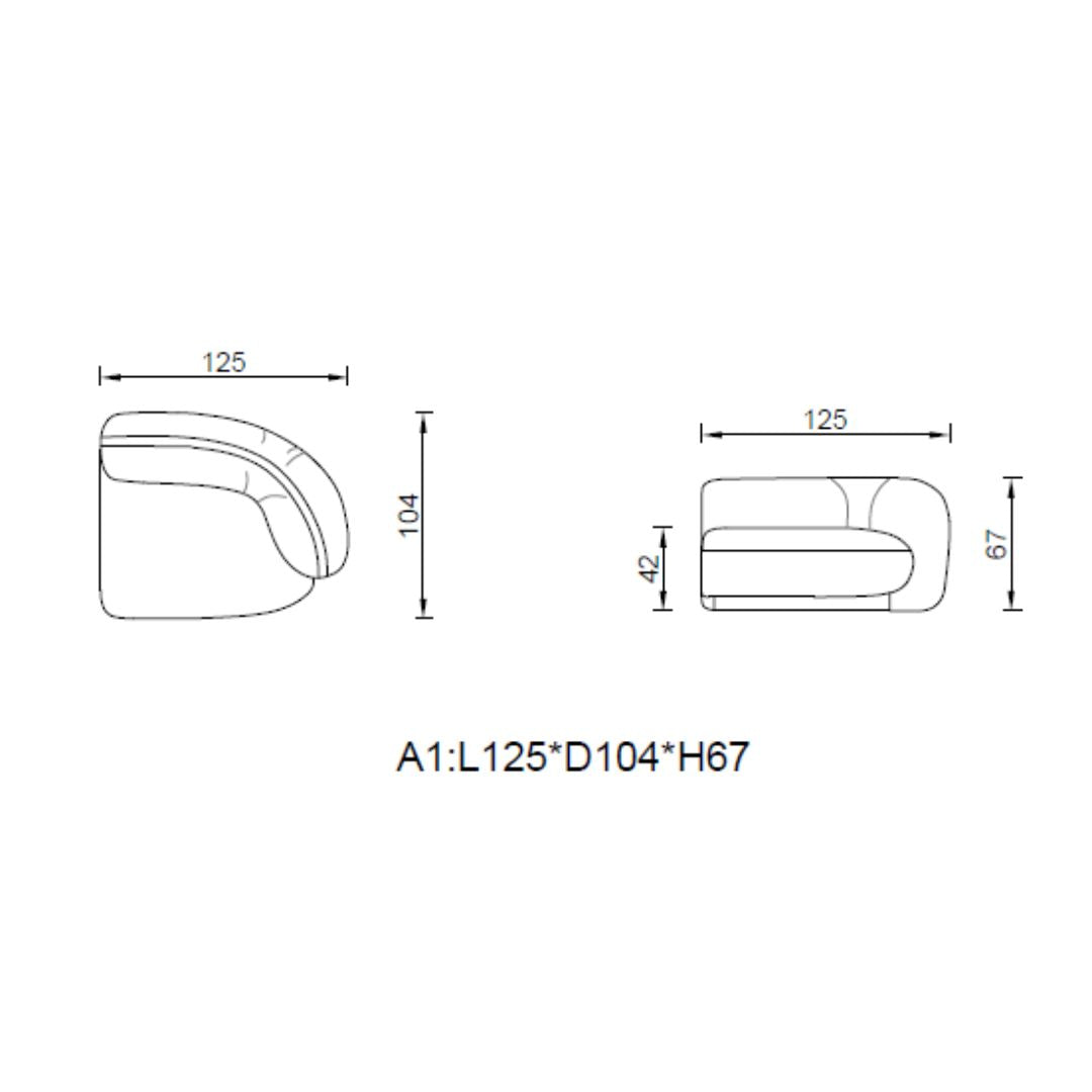 Euphoria 3 Seater Sofa - AMCJ-S6001 -  Sofas - ebarza Furniture UAE | Shop Modern Furniture in Abu Dhabi & Dubai - مفروشات ايبازرا في الامارات | تسوق اثاث عصري وديكورات مميزة في دبي وابوظبي