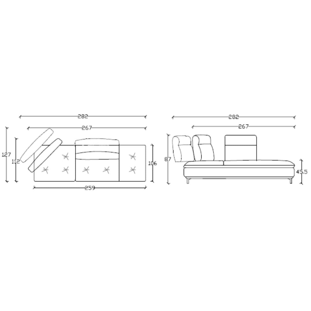 Nexus Sofa Corner Module - AMF-S180 -  Sofas - ebarza Furniture UAE | Shop Modern Furniture in Abu Dhabi & Dubai - مفروشات ايبازرا في الامارات | تسوق اثاث عصري وديكورات مميزة في دبي وابوظبي