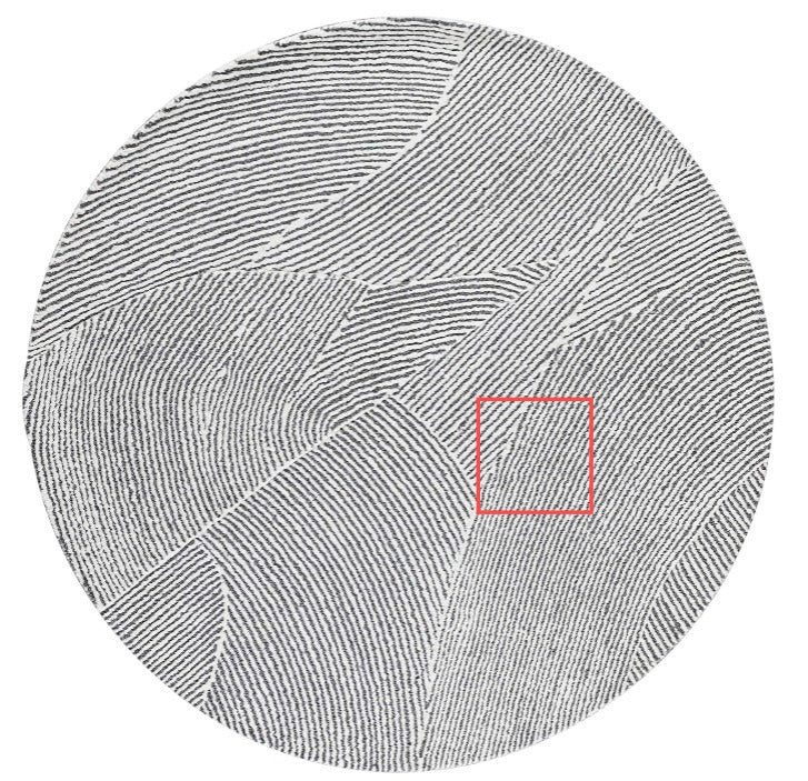 AS IS - D350 Cm WOOL GREY Rug JH-22740