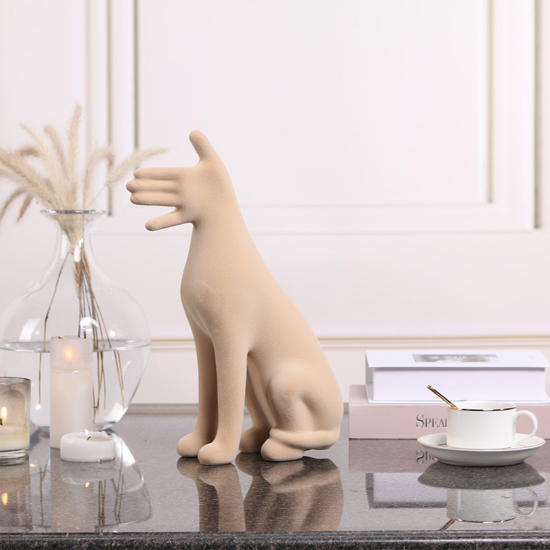 Abstract Friendly Dog Sculpture KA3152A -  Home Decor Figurines - ebarza Furniture UAE | Shop Modern Furniture in Abu Dhabi & Dubai - مفروشات ايبازرا في الامارات | تسوق اثاث عصري وديكورات مميزة في دبي وابوظبي