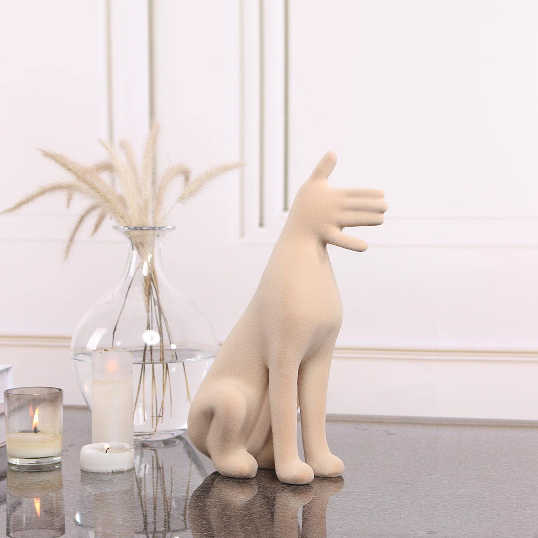 Abstract Friendly Dog Sculpture KA3152A -  Home Decor Figurines - ebarza Furniture UAE | Shop Modern Furniture in Abu Dhabi & Dubai - مفروشات ايبازرا في الامارات | تسوق اثاث عصري وديكورات مميزة في دبي وابوظبي