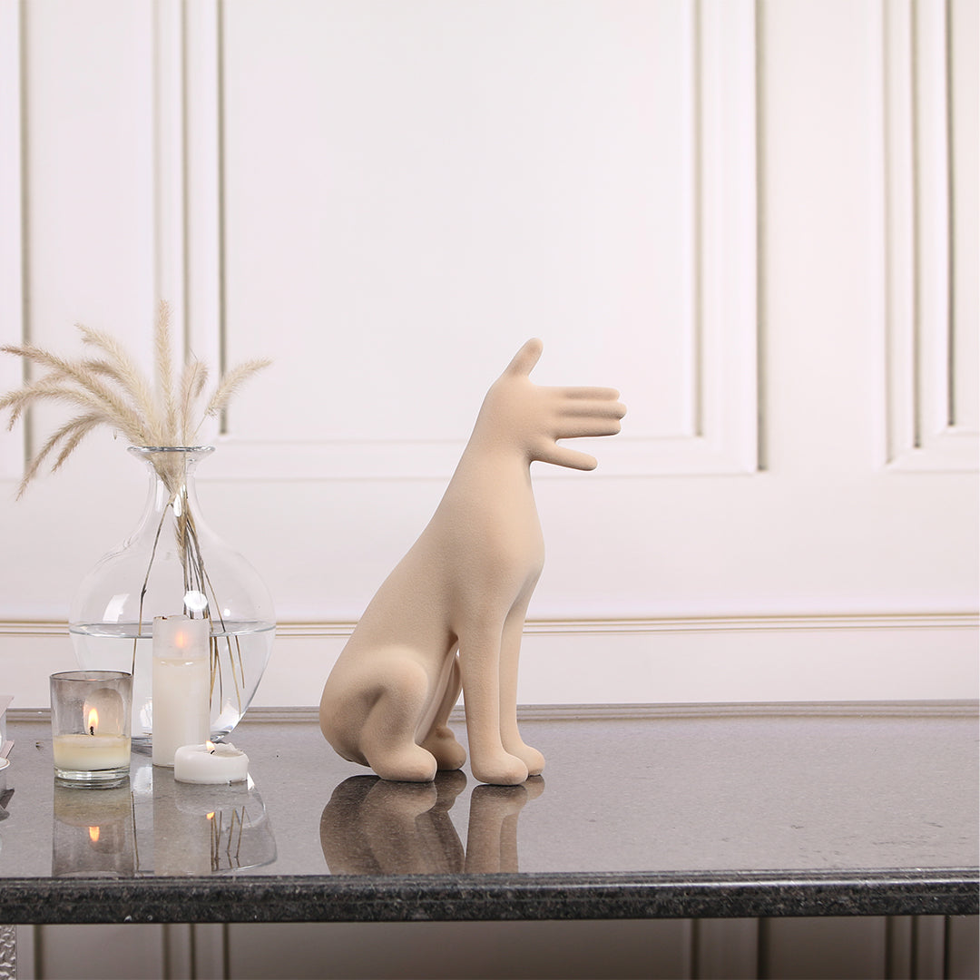 Abstract Friendly Dog Sculpture KA3152A -  Home Decor Figurines - ebarza Furniture UAE | Shop Modern Furniture in Abu Dhabi & Dubai - مفروشات ايبازرا في الامارات | تسوق اثاث عصري وديكورات مميزة في دبي وابوظبي