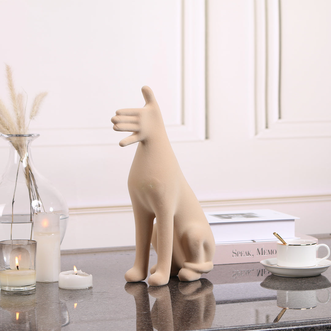 Abstract Friendly Dog Sculpture KA3152A -  Home Decor Figurines - ebarza Furniture UAE | Shop Modern Furniture in Abu Dhabi & Dubai - مفروشات ايبازرا في الامارات | تسوق اثاث عصري وديكورات مميزة في دبي وابوظبي