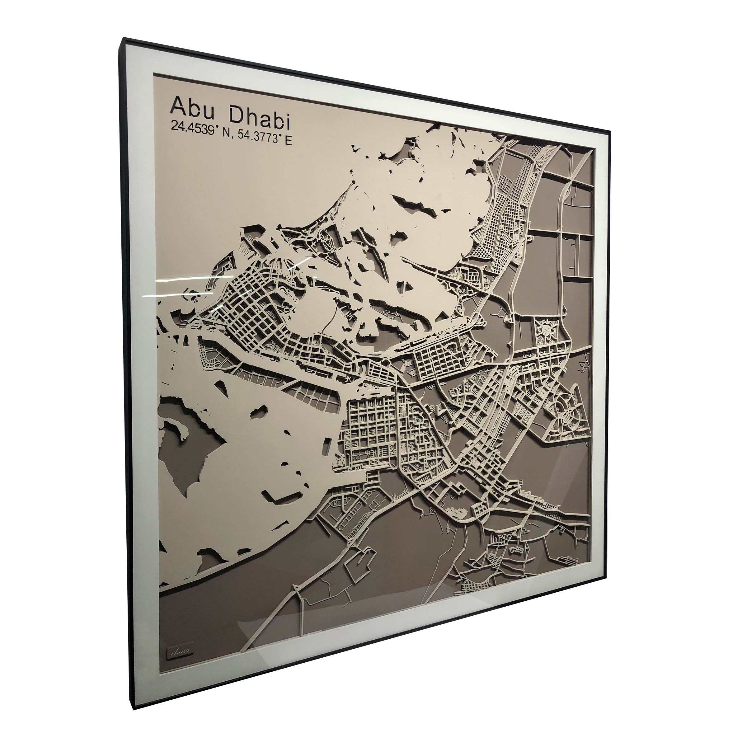 Pre order 25 Days Delivery Abu Dhabi Map Handmade Painting  W120 *H120 CM 2309H0021-ABU DHABI -  Paintings | اطلب مسبقًا التسليم خلال 90 يومًا - خريطة أبوظبي رسم يدوي 120 ×120سم - ebarza Furniture UAE | Shop Modern Furniture in Abu Dhabi & Dubai - مفروشات ايبازرا في الامارات | تسوق اثاث عصري وديكورات مميزة في دبي وابوظبي