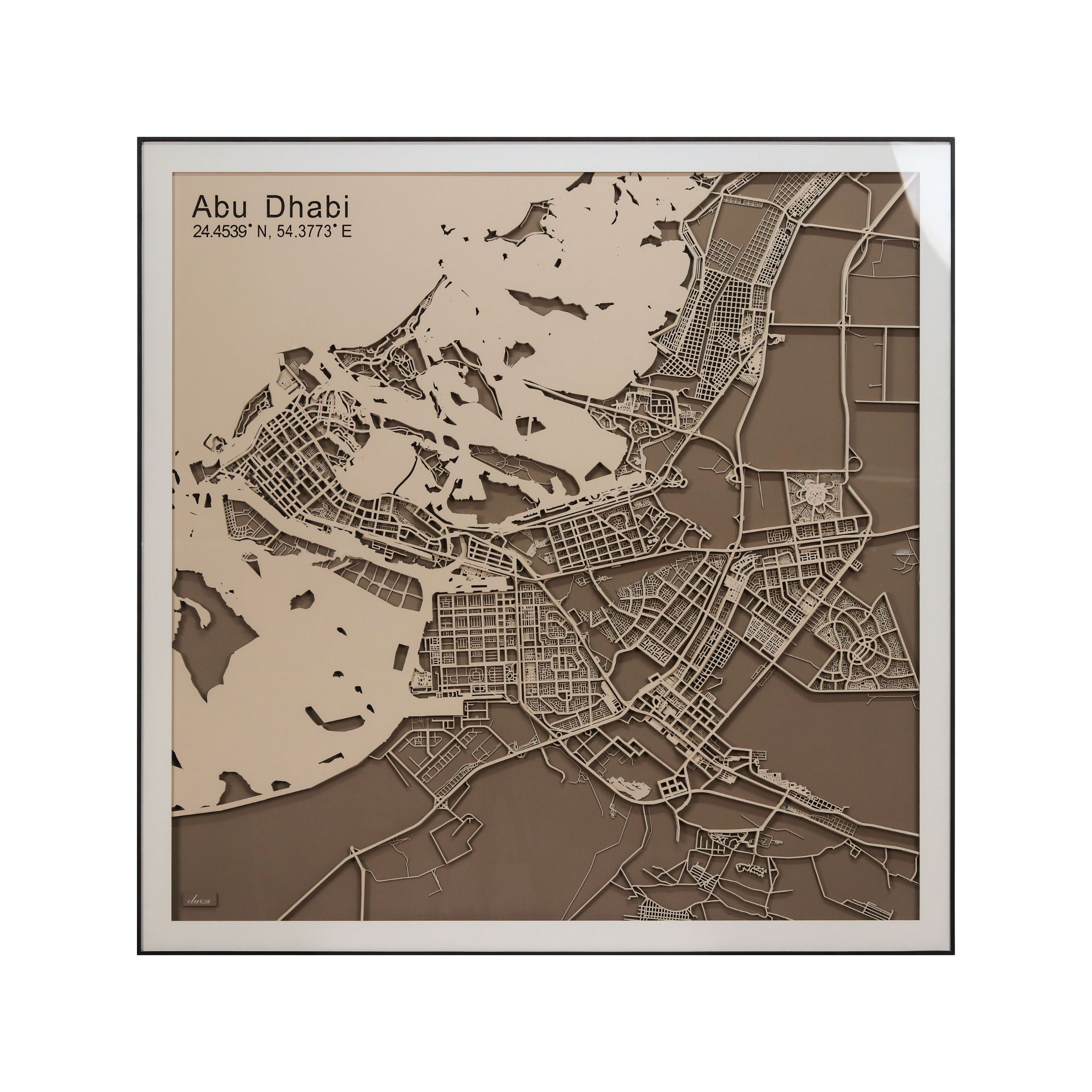 Pre order 25 Days Delivery Abu Dhabi Map Handmade Painting  W120 *H120 CM 2309H0021-ABU DHABI -  Paintings | اطلب مسبقًا التسليم خلال 90 يومًا - خريطة أبوظبي رسم يدوي 120 ×120سم - ebarza Furniture UAE | Shop Modern Furniture in Abu Dhabi & Dubai - مفروشات ايبازرا في الامارات | تسوق اثاث عصري وديكورات مميزة في دبي وابوظبي