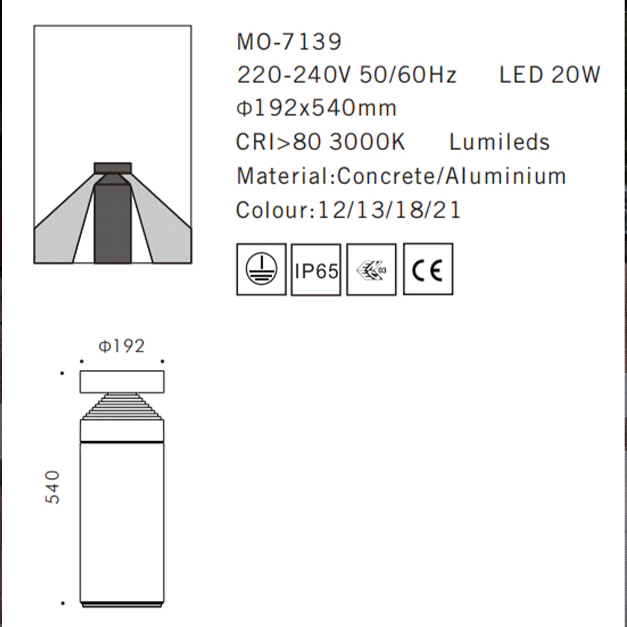 LUMILEDS LED Outdoor Lamp MO-7139W -  Outdoor lightings | لوميليدس LED مصباح خارجي - ebarza Furniture UAE | Shop Modern Furniture in Abu Dhabi & Dubai - مفروشات ايبازرا في الامارات | تسوق اثاث عصري وديكورات مميزة في دبي وابوظبي