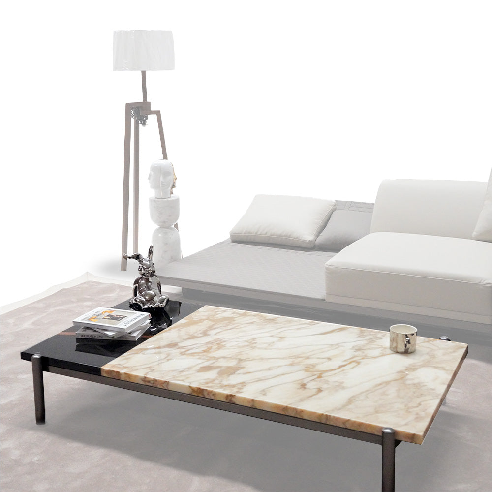 Lauren coffee Table Black Gold IFJ-F370 -  Coffee Tables | طاولة قهوة لورين باللون الأسود والذهبي - ebarza Furniture UAE | Shop Modern Furniture in Abu Dhabi & Dubai - مفروشات ايبازرا في الامارات | تسوق اثاث عصري وديكورات مميزة في دبي وابوظبي