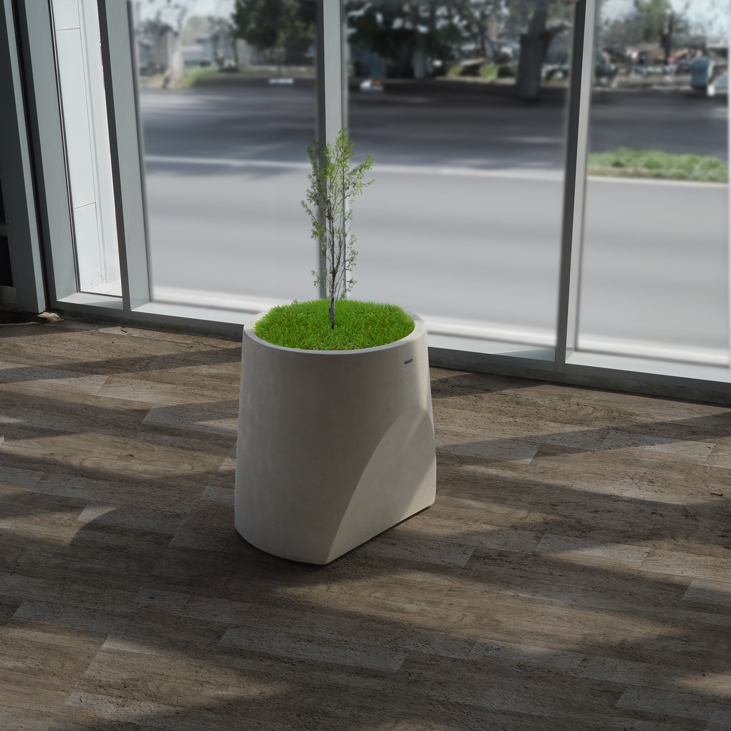 Beige Planter Box XK-4085A -  Planter Boxes | صندوق زراعة باللون البيج - ebarza Furniture UAE | Shop Modern Furniture in Abu Dhabi & Dubai - مفروشات ايبازرا في الامارات | تسوق اثاث عصري وديكورات مميزة في دبي وابوظبي