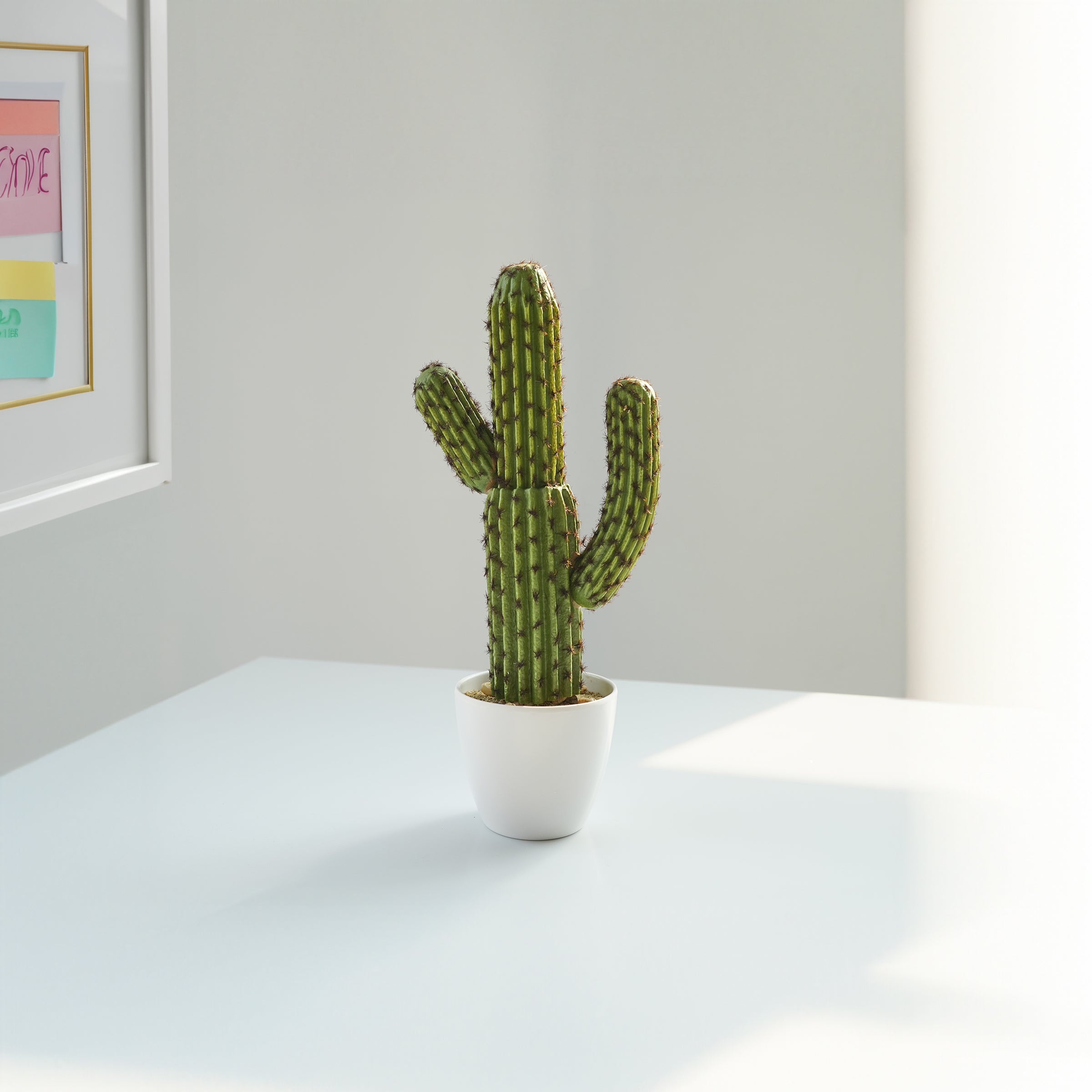 Handmade Decorative Artificial Potted Cactus N38120-PZ005 -  Plants | نبات صناعي مزخرف يدويًا + وعاء زراعه - ebarza Furniture UAE | Shop Modern Furniture in Abu Dhabi & Dubai - مفروشات ايبازرا في الامارات | تسوق اثاث عصري وديكورات مميزة في دبي وابوظبي