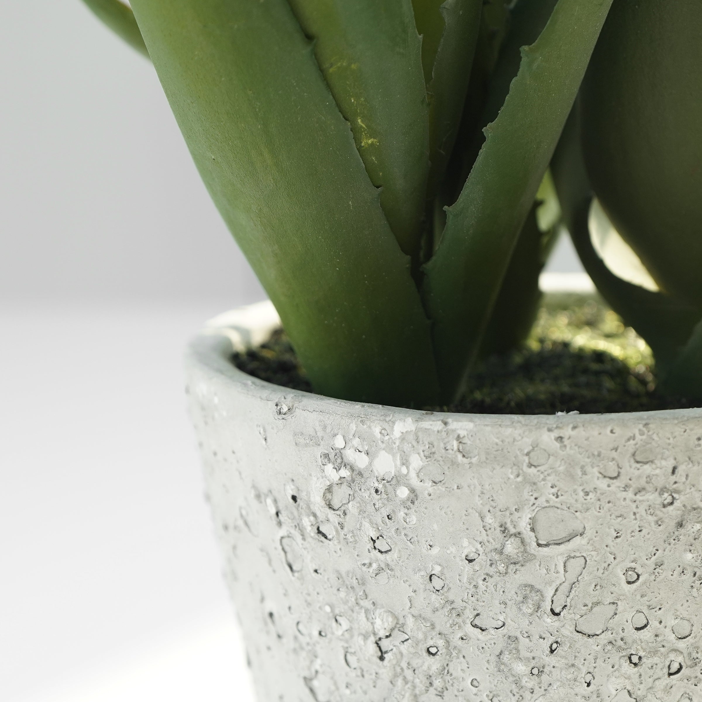 Handmade Decorative Artificial Potted Aloe N35020-PZ173 -  Plants | نبات صناعي مزخرف يدويًا + وعاء زراعه - ebarza Furniture UAE | Shop Modern Furniture in Abu Dhabi & Dubai - مفروشات ايبازرا في الامارات | تسوق اثاث عصري وديكورات مميزة في دبي وابوظبي