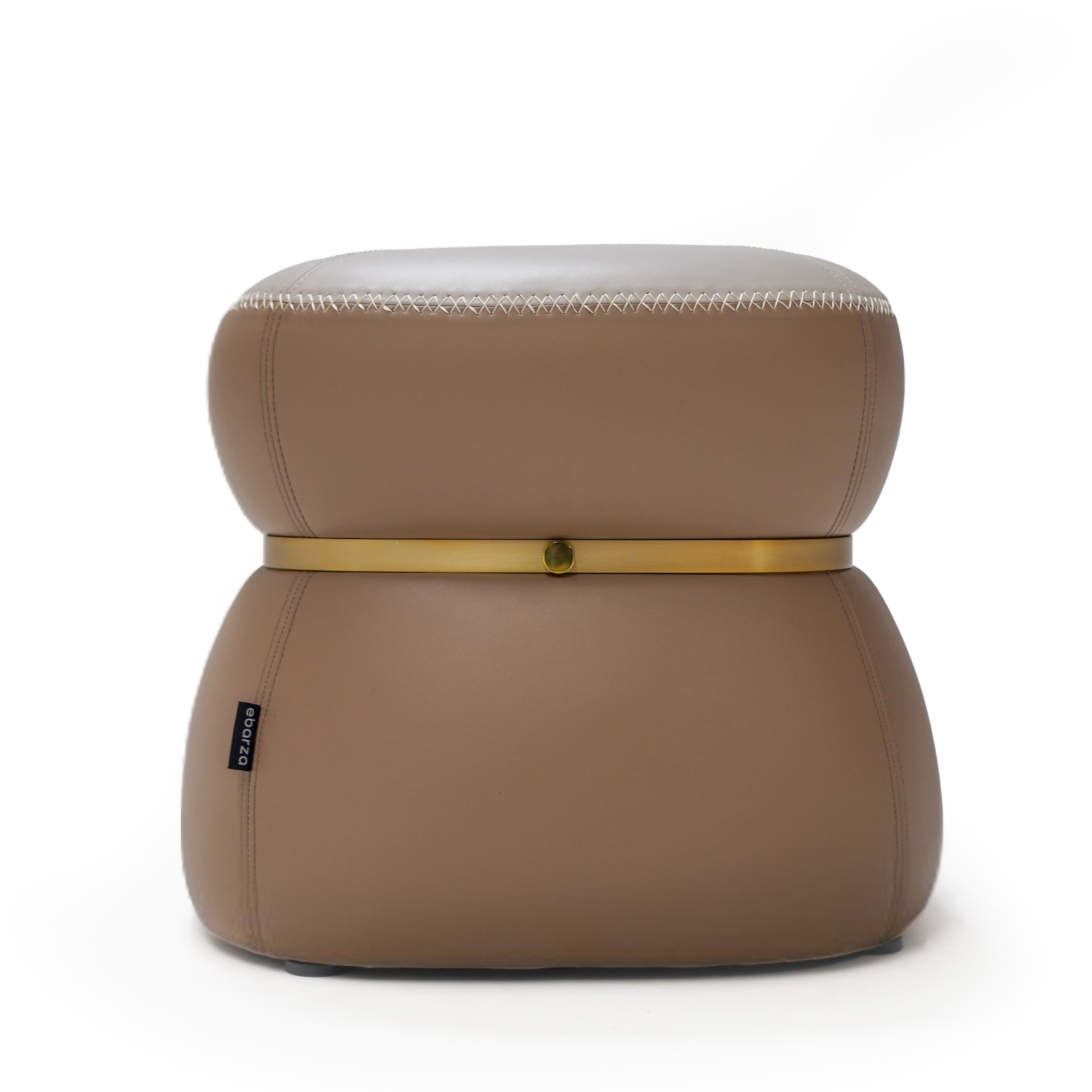 Pre-order 15 Days Delivery  - Nappa Pouf BC708-1 Light brown -  Poufs | اطلب مسبقًا التسليم خلال 45 يومًا - نابا بوف - ebarza Furniture UAE | Shop Modern Furniture in Abu Dhabi & Dubai - مفروشات ايبازرا في الامارات | تسوق اثاث عصري وديكورات مميزة في دبي وابوظبي