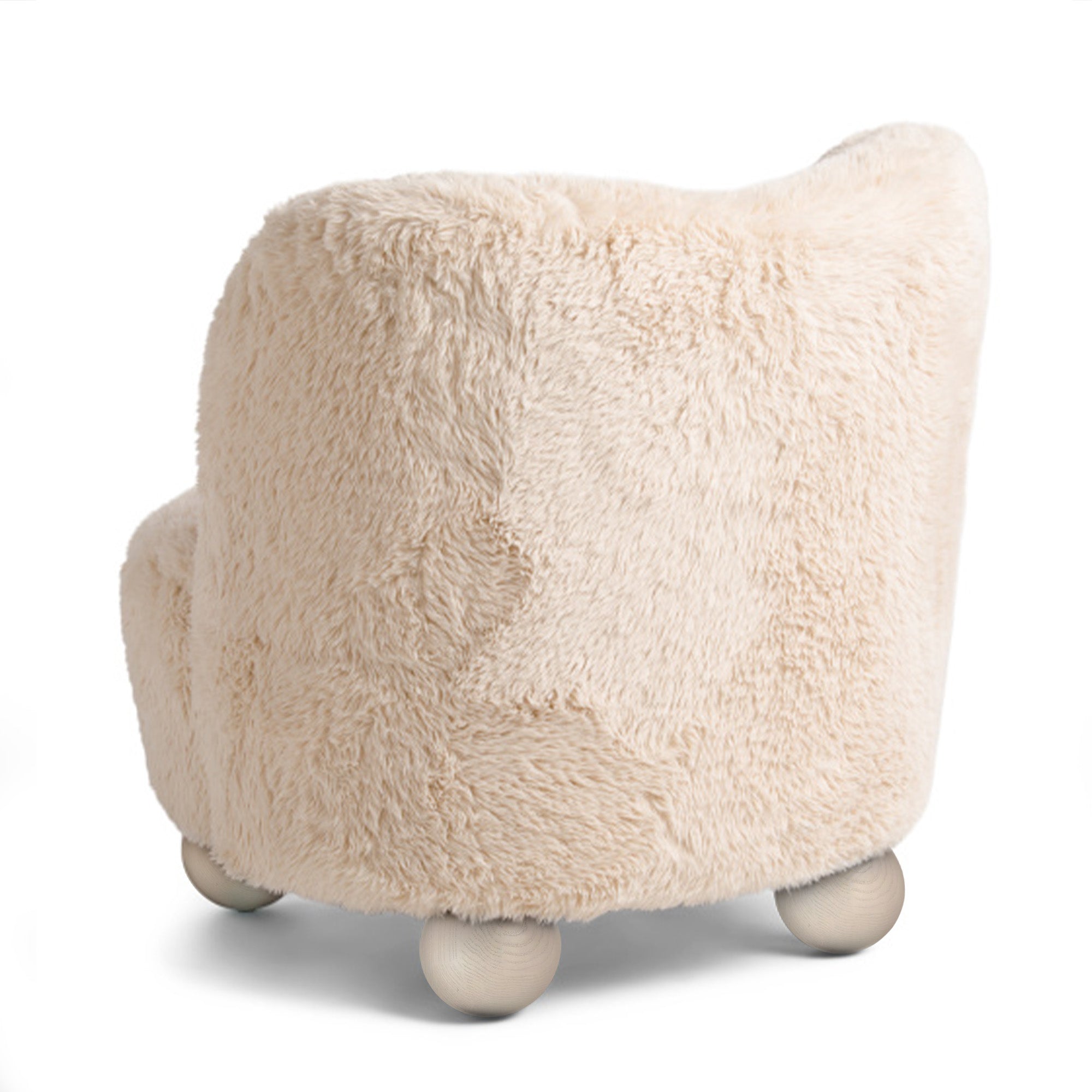 Ball Foot Accent Chair - Ivory 18100-02e -  Armchairs | كرسي ذو شكل كروي - عاجي - ebarza Furniture UAE | Shop Modern Furniture in Abu Dhabi & Dubai - مفروشات ايبازرا في الامارات | تسوق اثاث عصري وديكورات مميزة في دبي وابوظبي