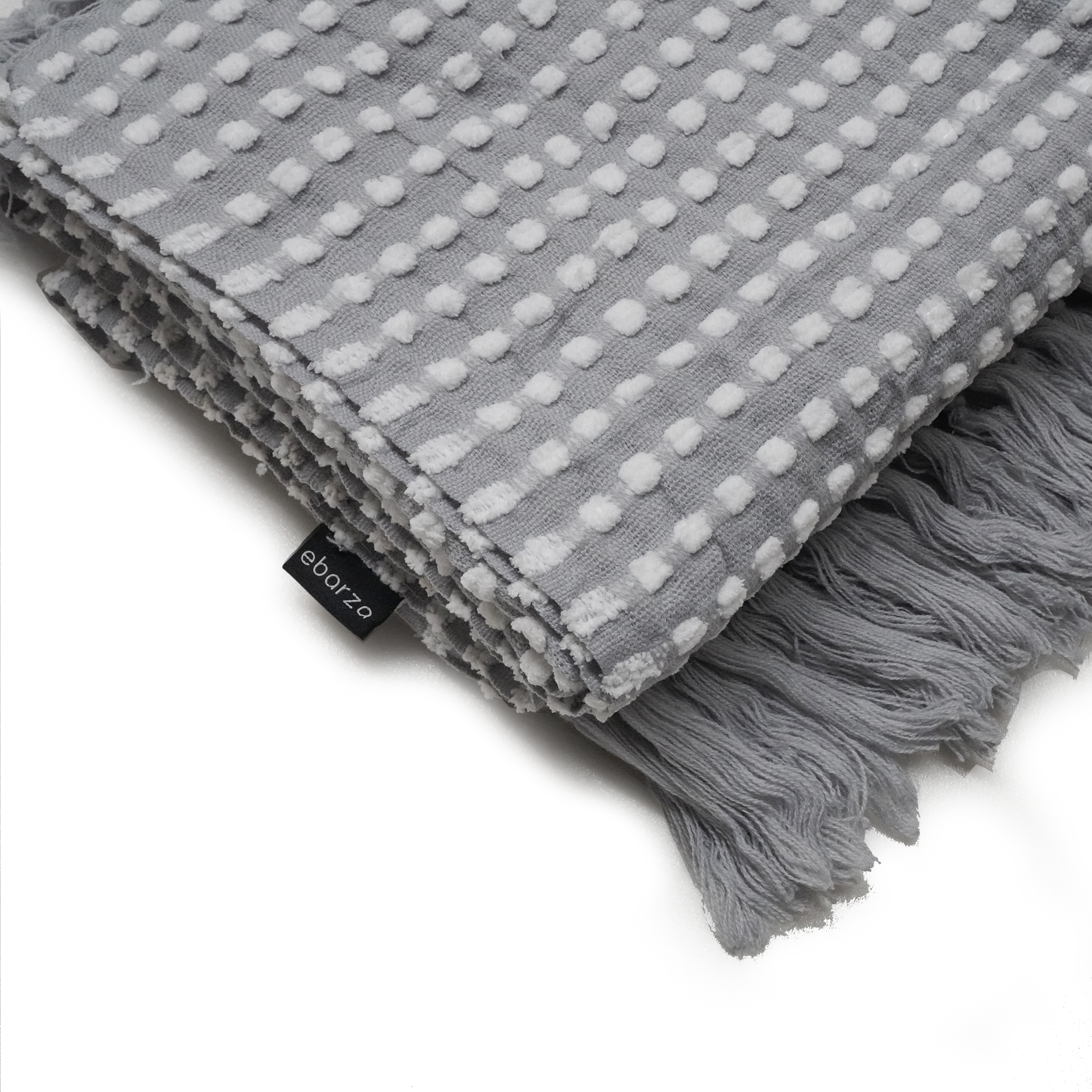 Handmade Gray Throw Blanket DT2306-GRY -  Blankets | بطانية رمي رمادية مصنوعة يدويًا - ebarza Furniture UAE | Shop Modern Furniture in Abu Dhabi & Dubai - مفروشات ايبازرا في الامارات | تسوق اثاث عصري وديكورات مميزة في دبي وابوظبي