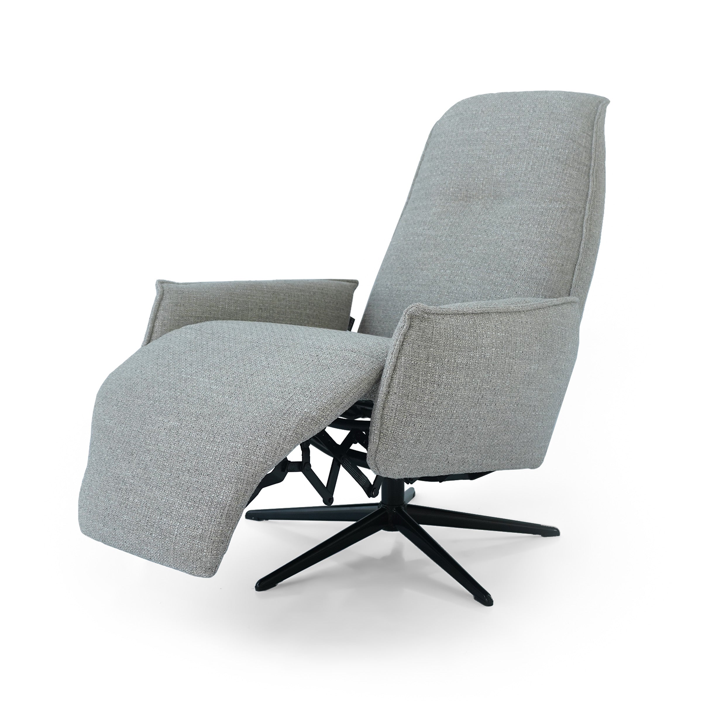 Gray Swivel and Recliner Lounge Chair  SL-HJ8049 -  Lounge Chairs | كرسي صالة دوار رمادي - ebarza Furniture UAE | Shop Modern Furniture in Abu Dhabi & Dubai - مفروشات ايبازرا في الامارات | تسوق اثاث عصري وديكورات مميزة في دبي وابوظبي