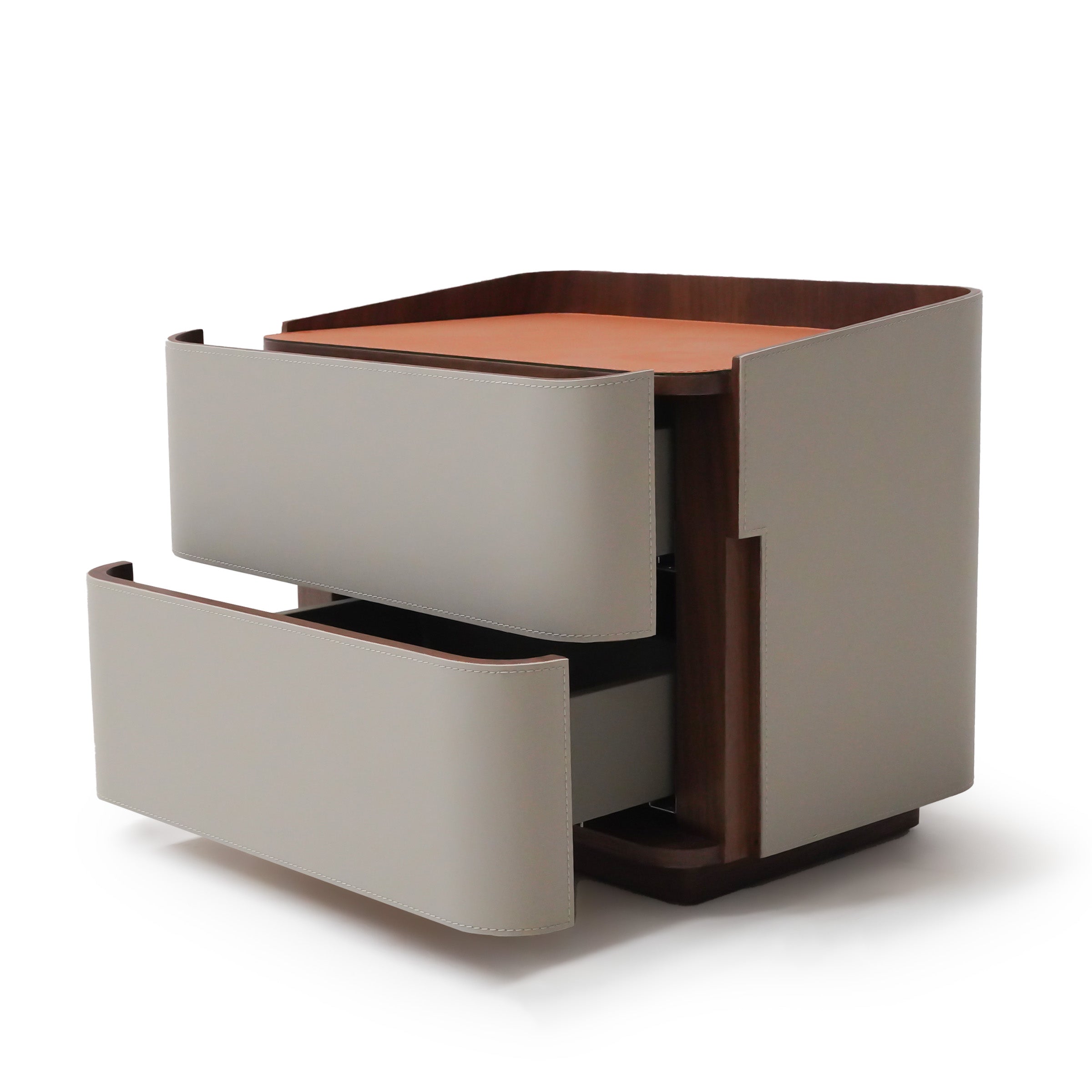 Pre Order 25 Days Delivery - Urban Retreat Saddle Leather Bedside Table NS-017 -  Bedside Tables | الطلب المسبق التسليم خلال 55 يومًا - طاولة جانبية للسرير من الجلد ذات سرج أوربان ريتريت - ebarza Furniture UAE | Shop Modern Furniture in Abu Dhabi & Dubai - مفروشات ايبازرا في الامارات | تسوق اثاث عصري وديكورات مميزة في دبي وابوظبي