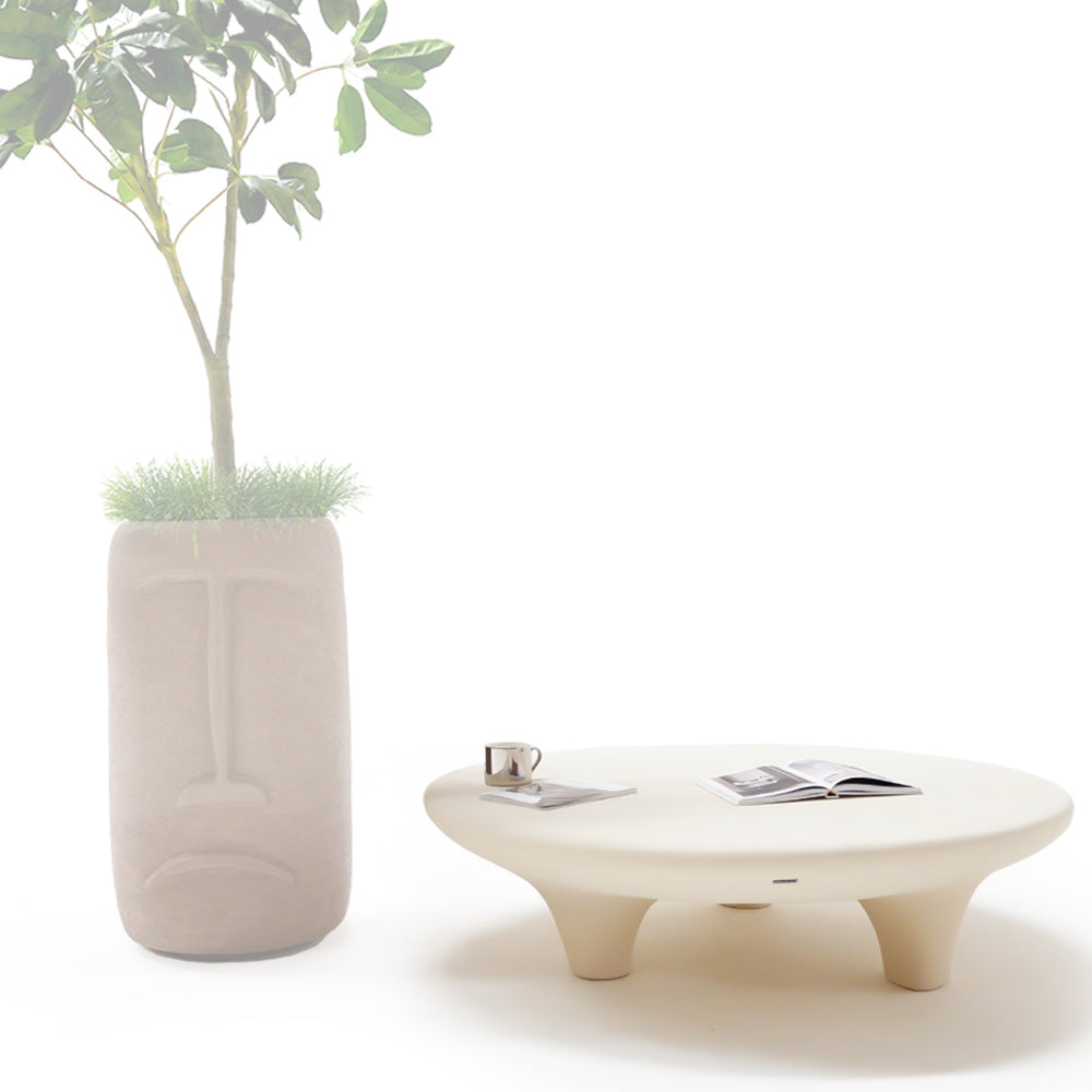 Indoor/Outdoor Beige  Coffee Table - XK-0003 -  Planter Boxes | طاولة قهوة باللون البيج للأماكن المغلقة/الخارجية - ebarza Furniture UAE | Shop Modern Furniture in Abu Dhabi & Dubai - مفروشات ايبازرا في الامارات | تسوق اثاث عصري وديكورات مميزة في دبي وابوظبي