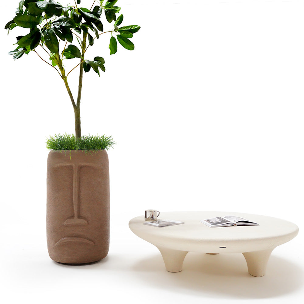 Indoor/Outdoor color Planter Box XK-6048A-Coffee Brown -  Planter Boxes | صندوق زرع ملون من الطين للاستخدام الداخلي/الخارجي - ebarza Furniture UAE | Shop Modern Furniture in Abu Dhabi & Dubai - مفروشات ايبازرا في الامارات | تسوق اثاث عصري وديكورات مميزة في دبي وابوظبي