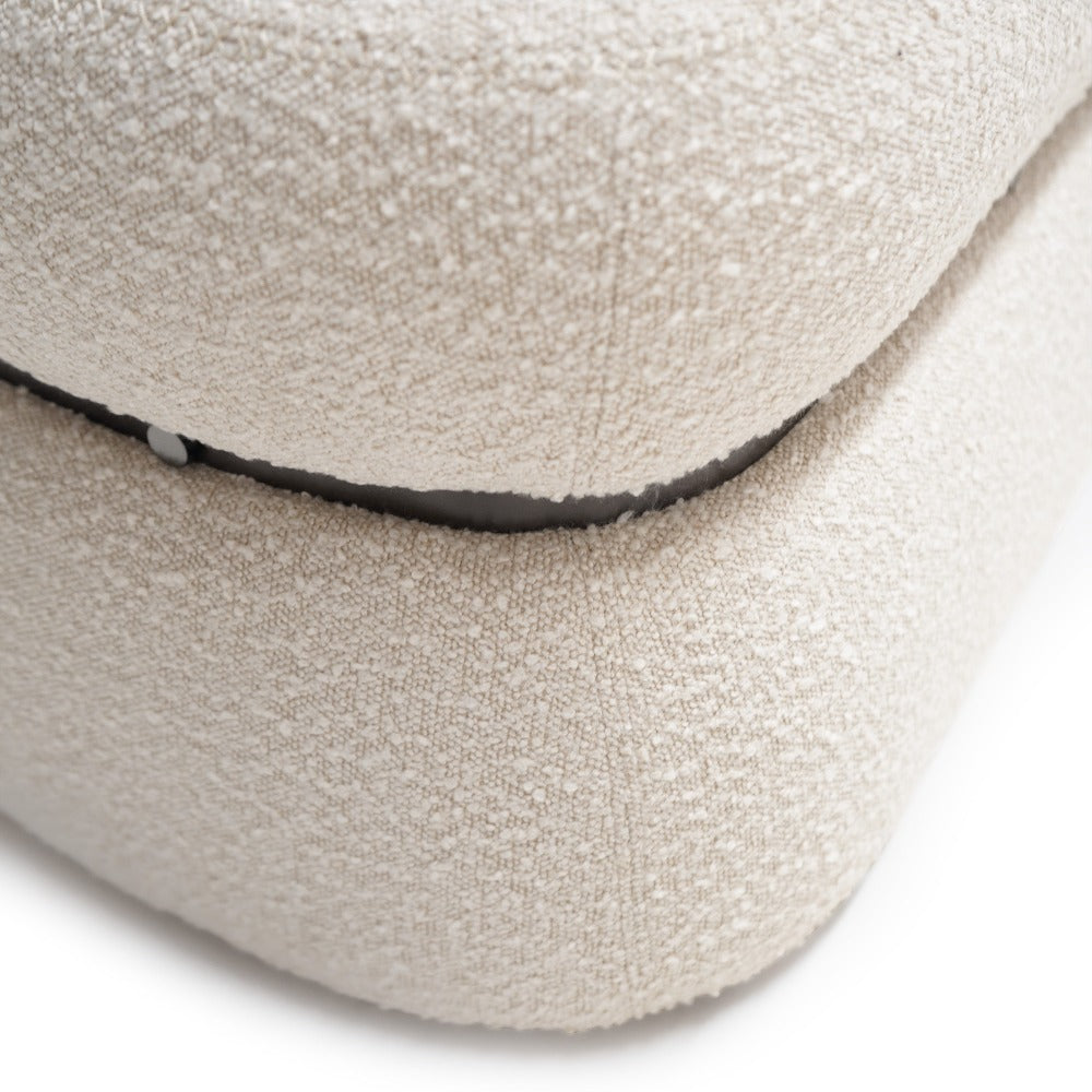 Teddy Pouf/Bench BC707-1 Beige -  Poufs | تيدي بوف / مقعد - ebarza Furniture UAE | Shop Modern Furniture in Abu Dhabi & Dubai - مفروشات ايبازرا في الامارات | تسوق اثاث عصري وديكورات مميزة في دبي وابوظبي