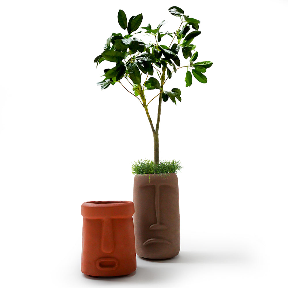 Indoor/Outdoor Clay Planter Box XK-6048C-Clay -  Planter Boxes | صندوق زراعة باللون البني للاستخدام الداخلي/الخارجي - ebarza Furniture UAE | Shop Modern Furniture in Abu Dhabi & Dubai - مفروشات ايبازرا في الامارات | تسوق اثاث عصري وديكورات مميزة في دبي وابوظبي