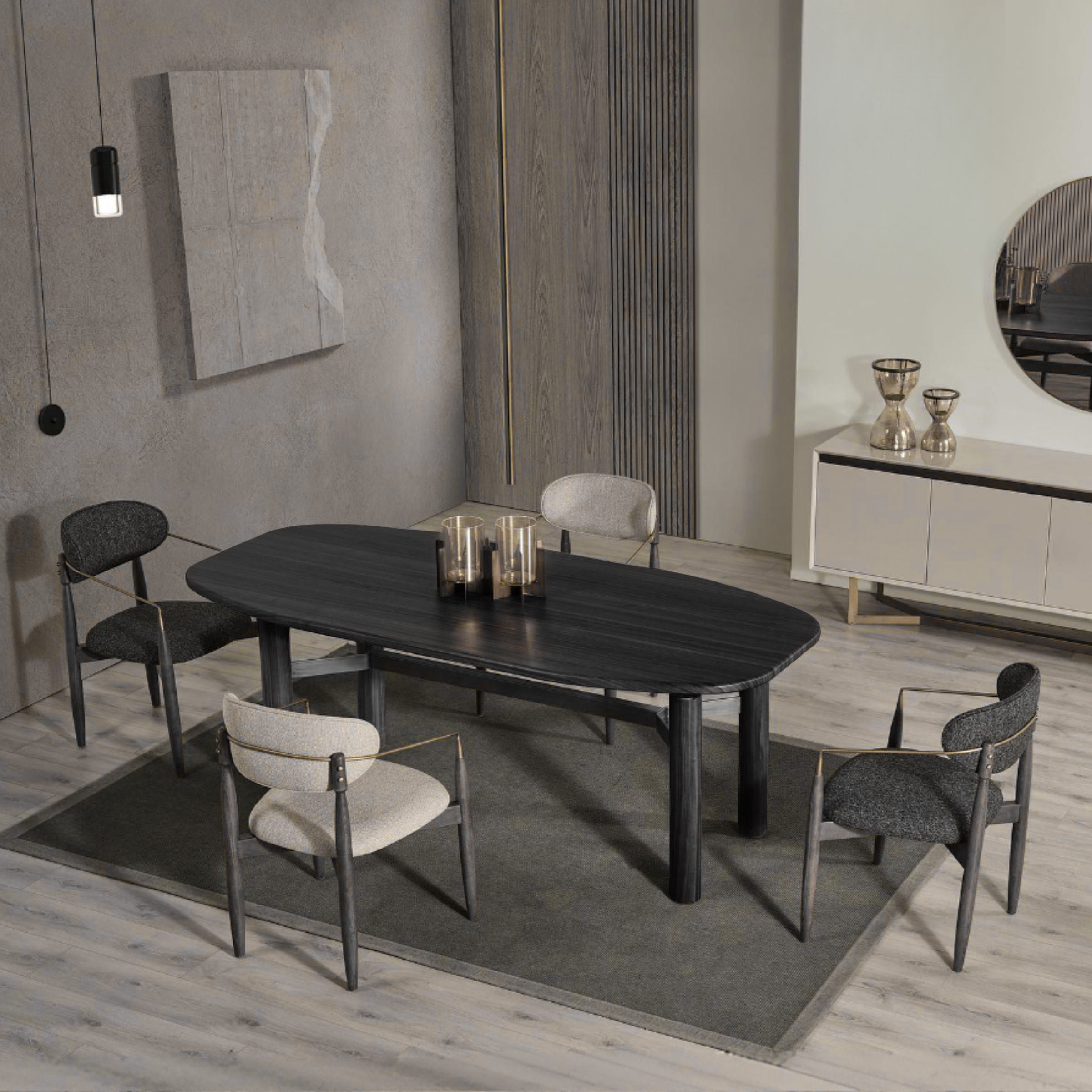 Matera Dining Table MTR-DT001 -  Dining Tables | طاولة طعام ماتيرا - ebarza Furniture UAE | Shop Modern Furniture in Abu Dhabi & Dubai - مفروشات ايبازرا في الامارات | تسوق اثاث عصري وديكورات مميزة في دبي وابوظبي