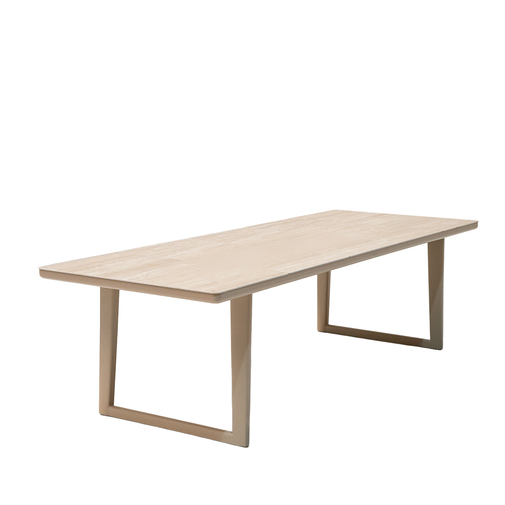 BAGEL RECTANGULAR DINING TABLE WITH CERAMIC TOP (U-SHAPED LEGS) KT8602G27CER -  Outdoor Tables - ebarza Furniture UAE | Shop Modern Furniture in Abu Dhabi & Dubai - مفروشات ايبازرا في الامارات | تسوق اثاث عصري وديكورات مميزة في دبي وابوظبي