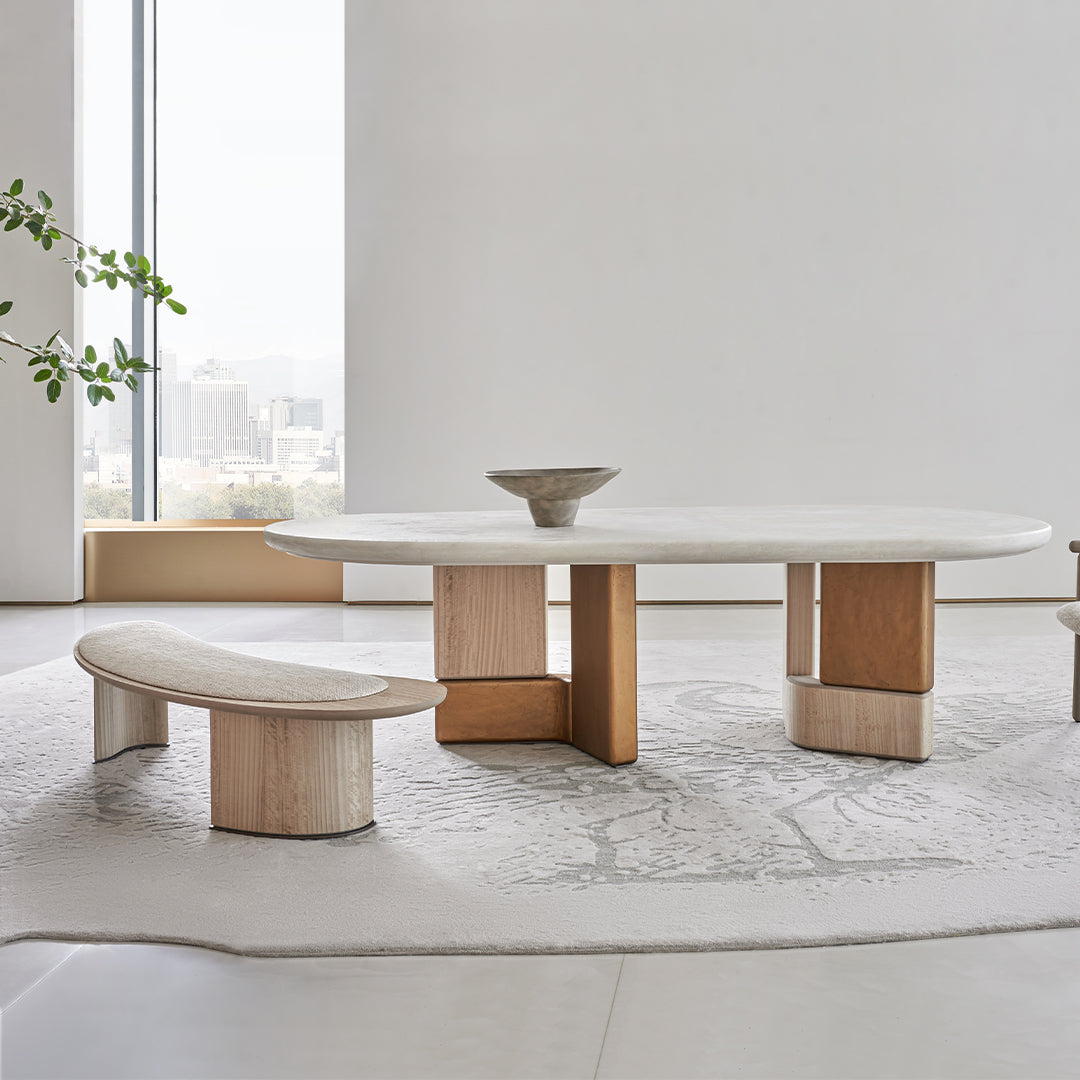 Grandeur Marble/Veneer Dining Table BMCJ-CT6006 -  Dining Tables - ebarza Furniture UAE | Shop Modern Furniture in Abu Dhabi & Dubai - مفروشات ايبازرا في الامارات | تسوق اثاث عصري وديكورات مميزة في دبي وابوظبي