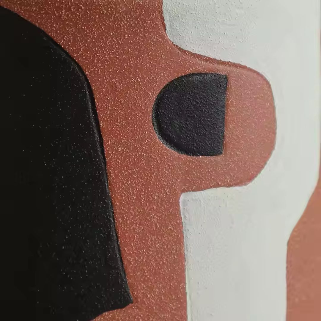 Black And White Painted Red Hand-Painted Ceramic Vase-A FD-D25054A -  Vases - ebarza Furniture UAE | Shop Modern Furniture in Abu Dhabi & Dubai - مفروشات ايبازرا في الامارات | تسوق اثاث عصري وديكورات مميزة في دبي وابوظبي