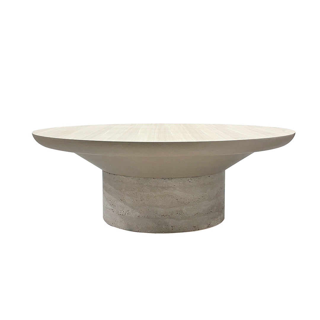 Bordeaux Travertine Coffee Table - EB02CT -  Coffee tables - ebarza Furniture UAE | Shop Modern Furniture in Abu Dhabi & Dubai - مفروشات ايبازرا في الامارات | تسوق اثاث عصري وديكورات مميزة في دبي وابوظبي