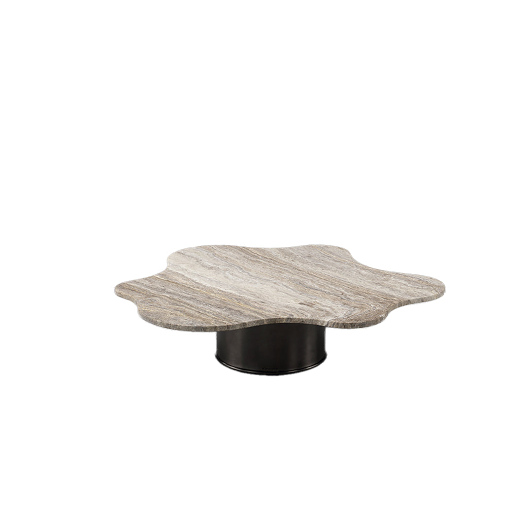 Brown Travertine Coffee Table ST766 -  Coffee tables - ebarza Furniture UAE | Shop Modern Furniture in Abu Dhabi & Dubai - مفروشات ايبازرا في الامارات | تسوق اثاث عصري وديكورات مميزة في دبي وابوظبي