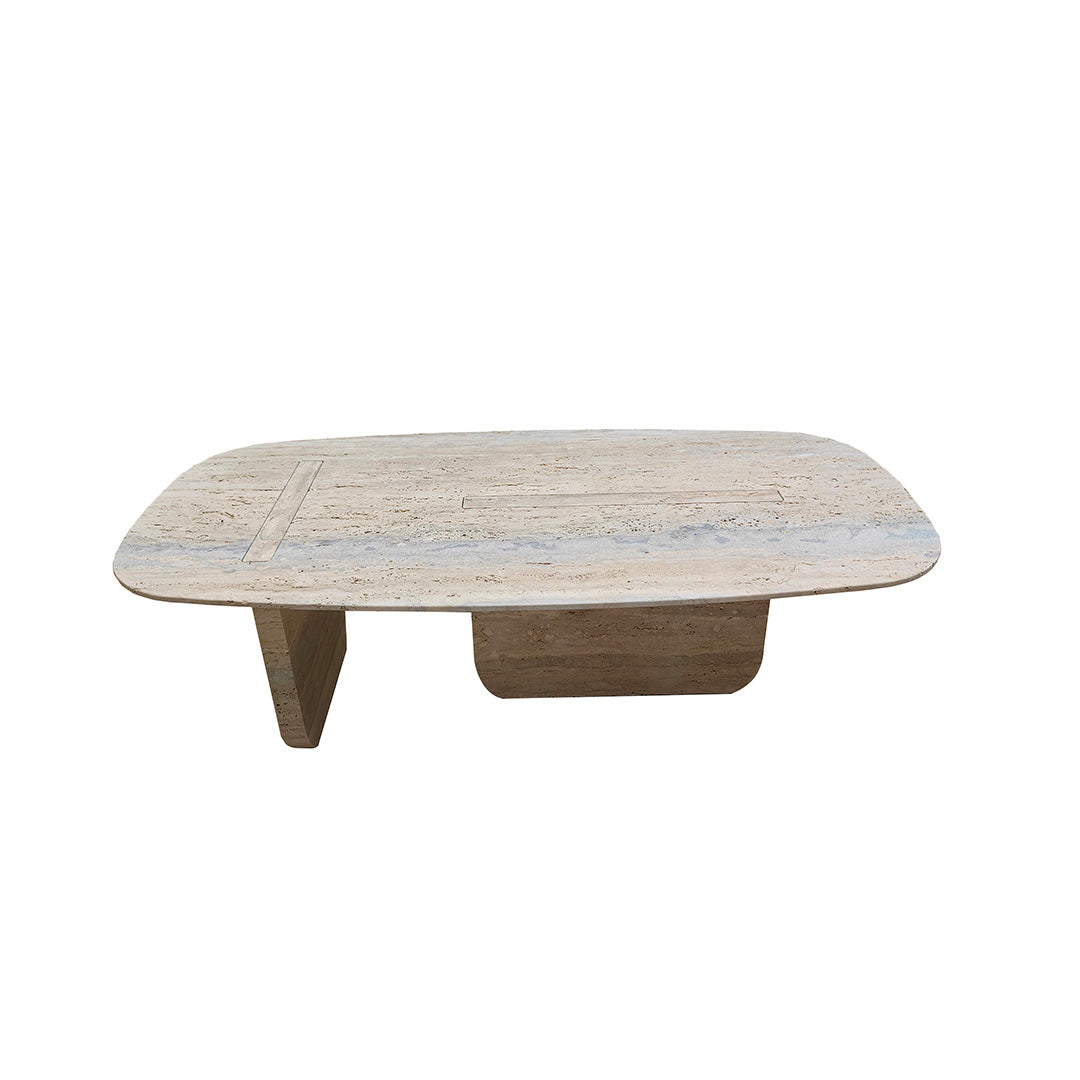 Brussels Travertine Coffee Table - 405CTS -  Coffee tables - ebarza Furniture UAE | Shop Modern Furniture in Abu Dhabi & Dubai - مفروشات ايبازرا في الامارات | تسوق اثاث عصري وديكورات مميزة في دبي وابوظبي