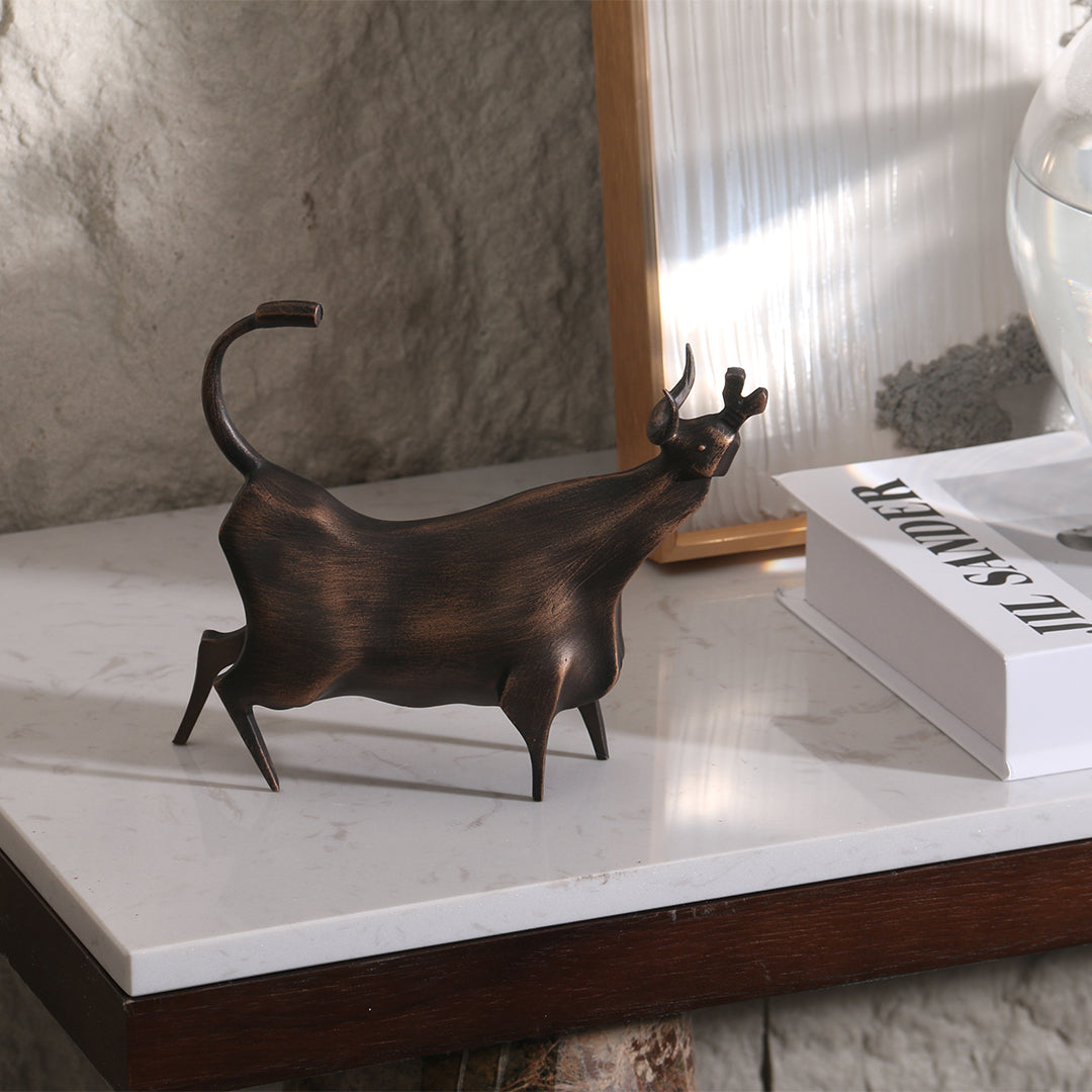 Bull Sculpture KA3067B -  Home Decor Figurines - ebarza Furniture UAE | Shop Modern Furniture in Abu Dhabi & Dubai - مفروشات ايبازرا في الامارات | تسوق اثاث عصري وديكورات مميزة في دبي وابوظبي