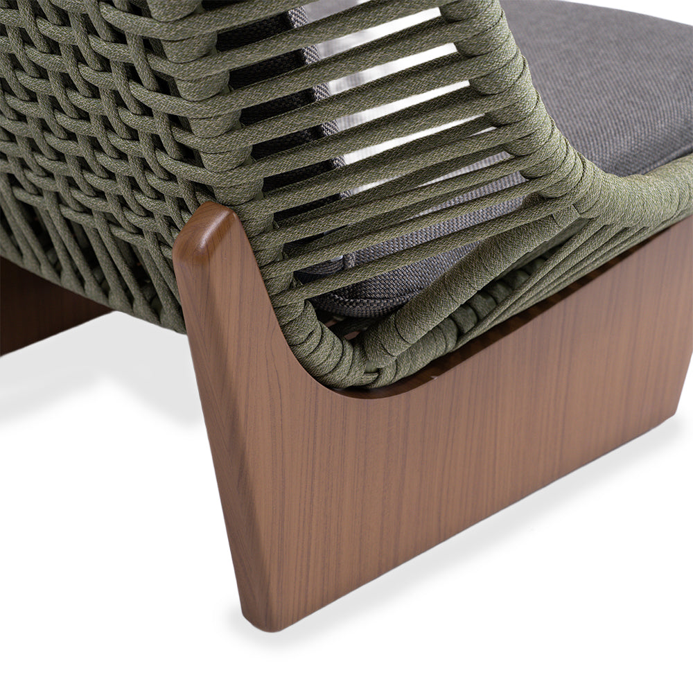 CLOGS LOUNGE CHAIR W/SEAT AND BACK CUSHION - KC8611N07ROP -  Armchairs - ebarza Furniture UAE | Shop Modern Furniture in Abu Dhabi & Dubai - مفروشات ايبازرا في الامارات | تسوق اثاث عصري وديكورات مميزة في دبي وابوظبي