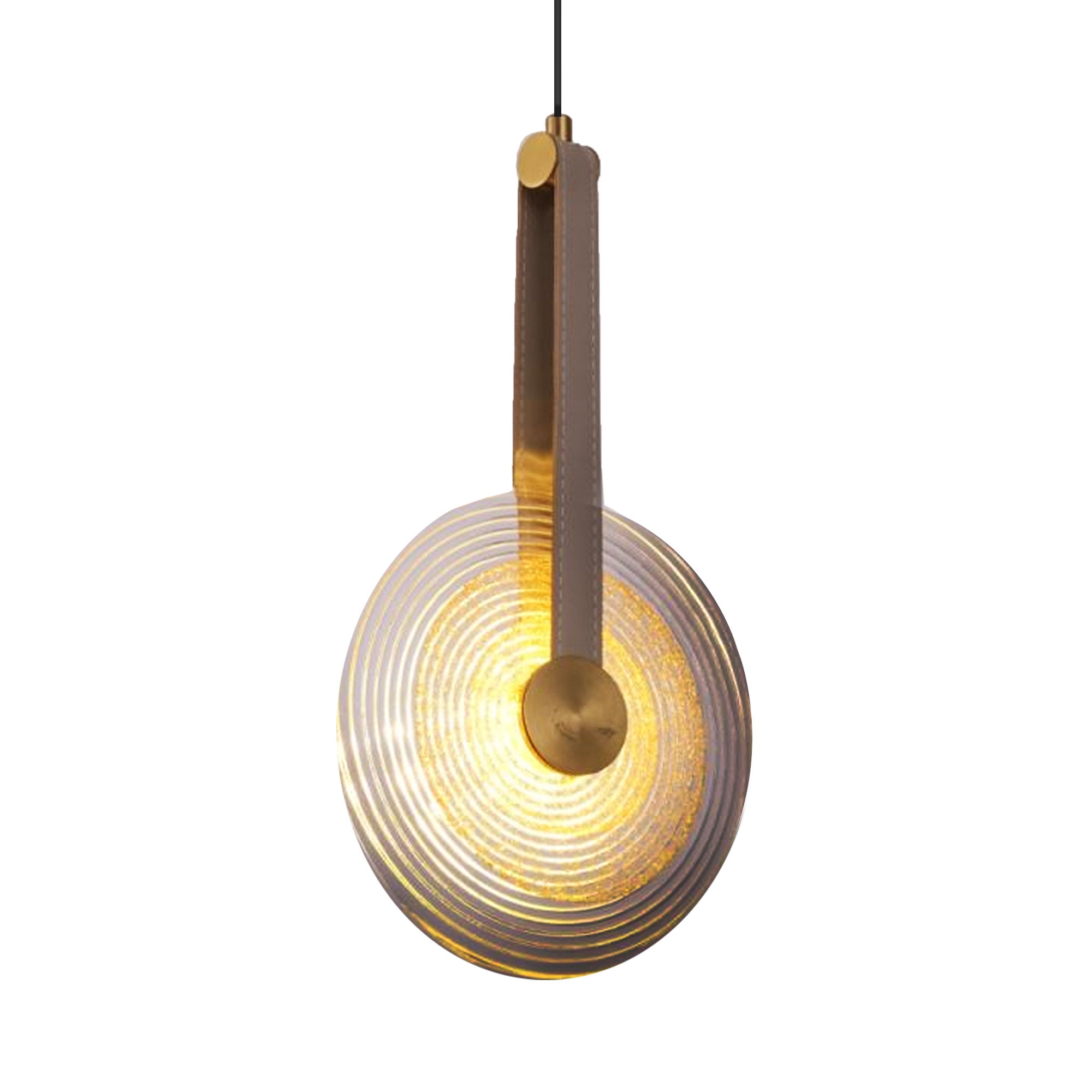 Aqua Gem Pendant Lamp Orange Leather Dia25CM CY-DD-1048-30 -  Pendant Lamps | مصباح معلق من أكوا جيم من الجلد البرتقالي بقطر 25 سم - ebarza Furniture UAE | Shop Modern Furniture in Abu Dhabi & Dubai - مفروشات ايبازرا في الامارات | تسوق اثاث عصري وديكورات مميزة في دبي وابوظبي