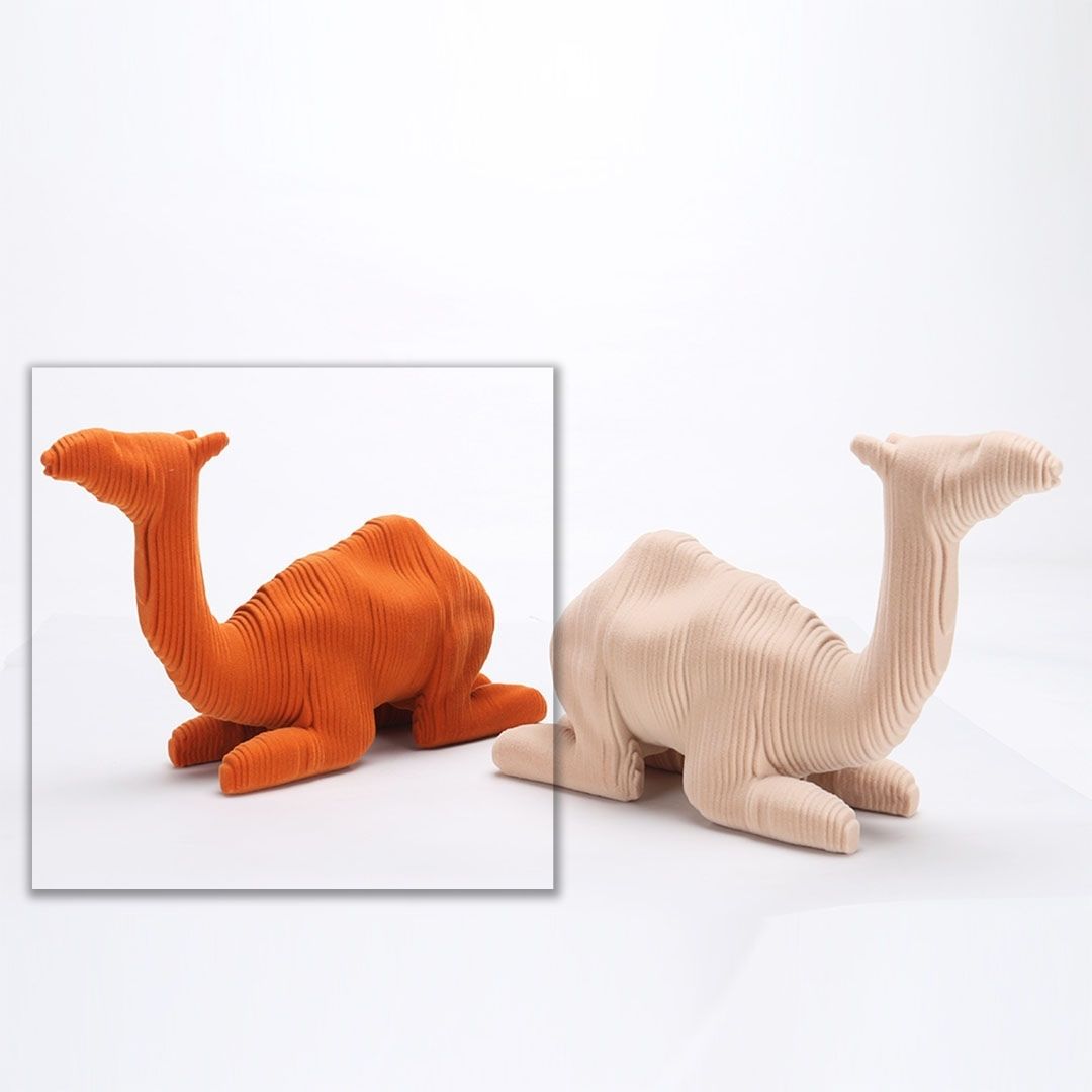 Pre-order 45 Days Delivery Camel Sculpture - KA3122A Orange