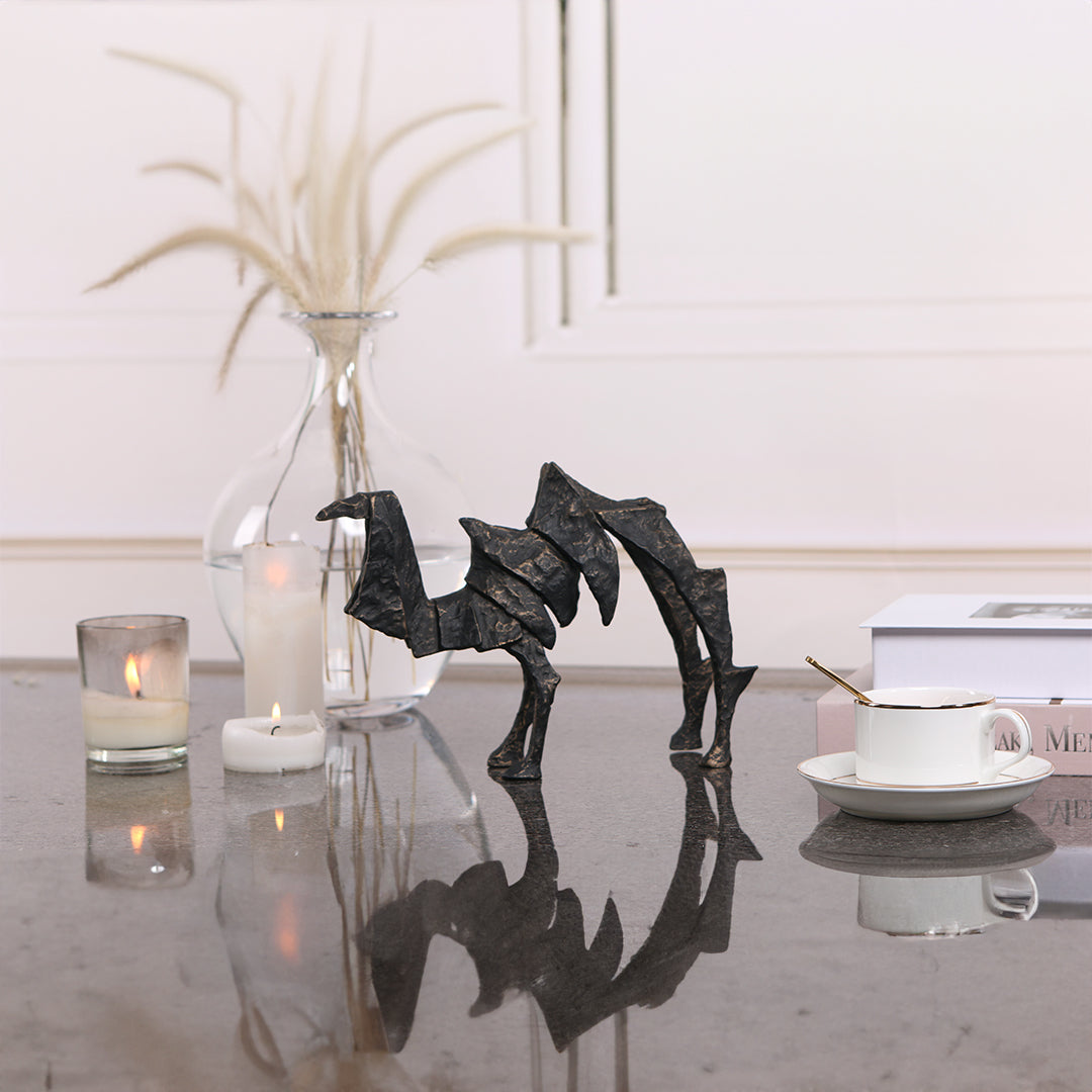 Camel Sculpture KA3066A -  Home Decor Figurines - ebarza Furniture UAE | Shop Modern Furniture in Abu Dhabi & Dubai - مفروشات ايبازرا في الامارات | تسوق اثاث عصري وديكورات مميزة في دبي وابوظبي