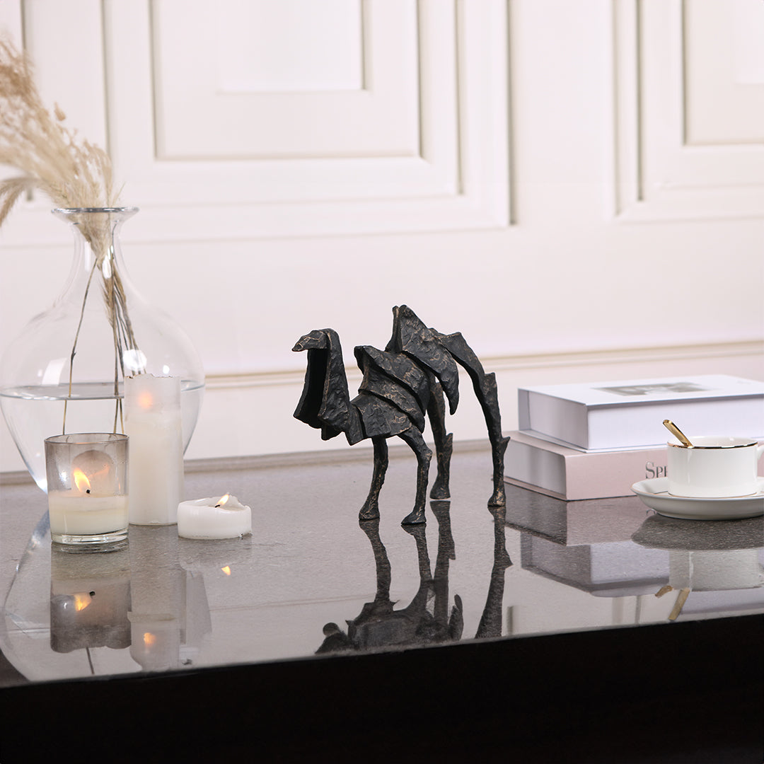 Camel Sculpture KA3066A -  Home Decor Figurines - ebarza Furniture UAE | Shop Modern Furniture in Abu Dhabi & Dubai - مفروشات ايبازرا في الامارات | تسوق اثاث عصري وديكورات مميزة في دبي وابوظبي